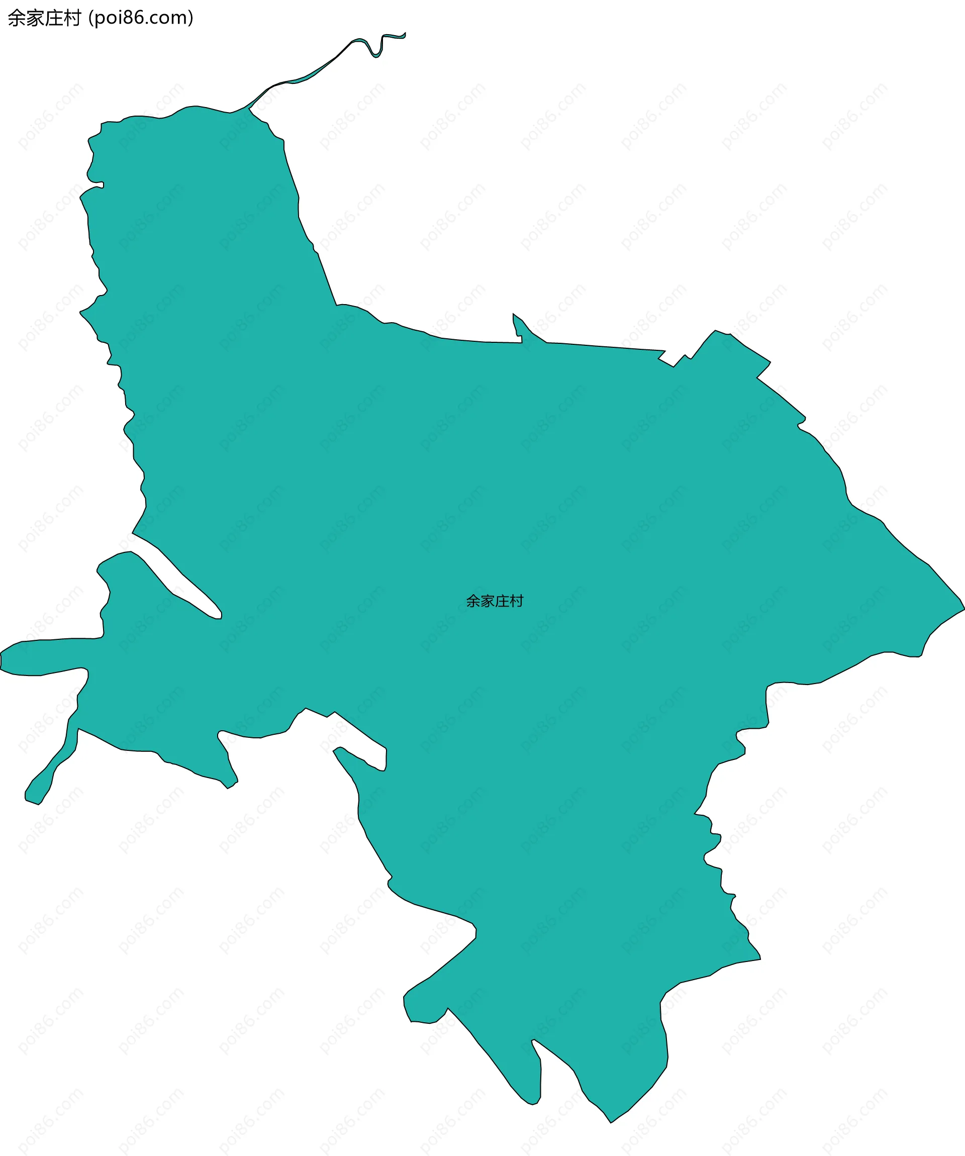 余家庄村边界地图