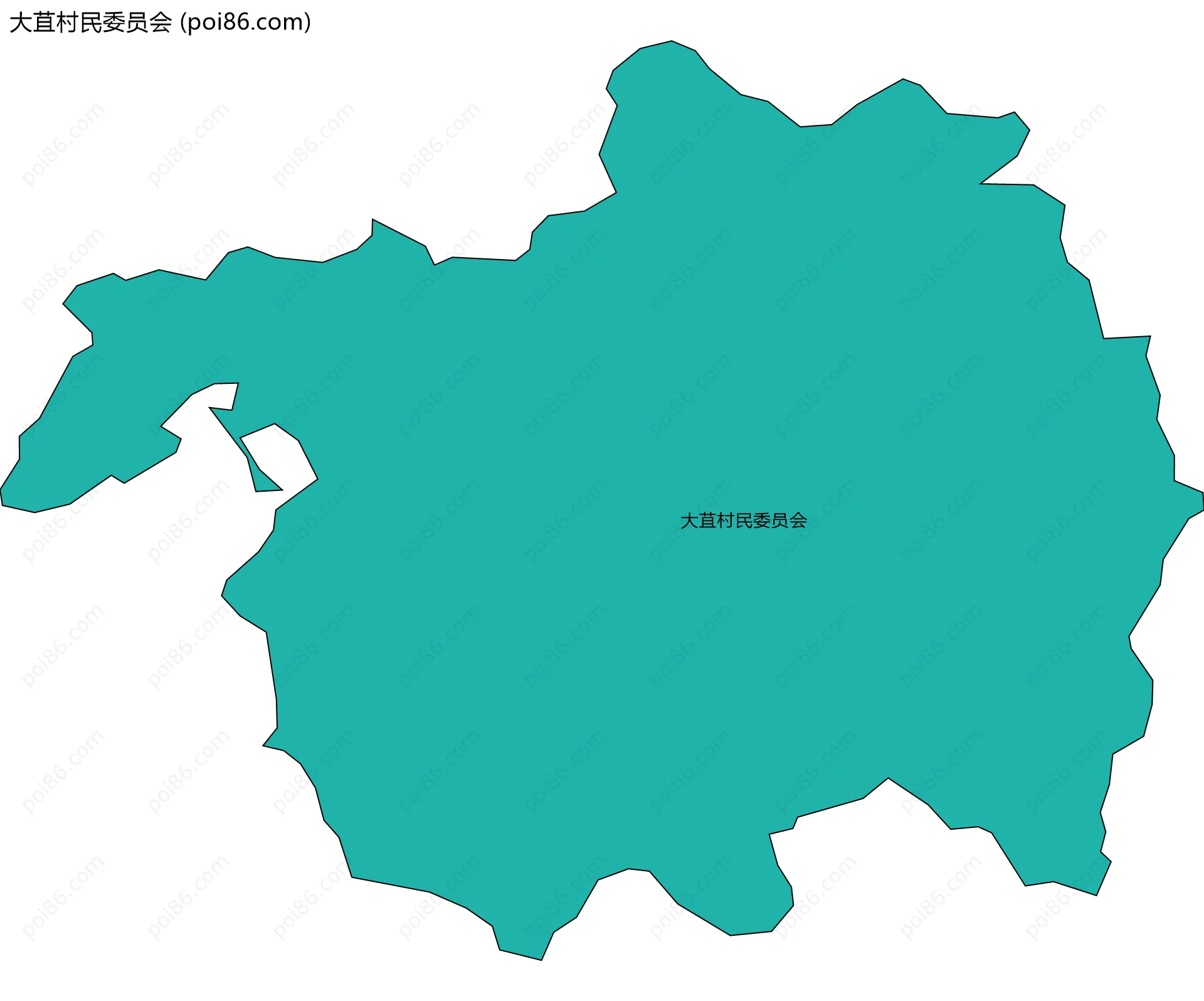 大苴村民委员会边界地图