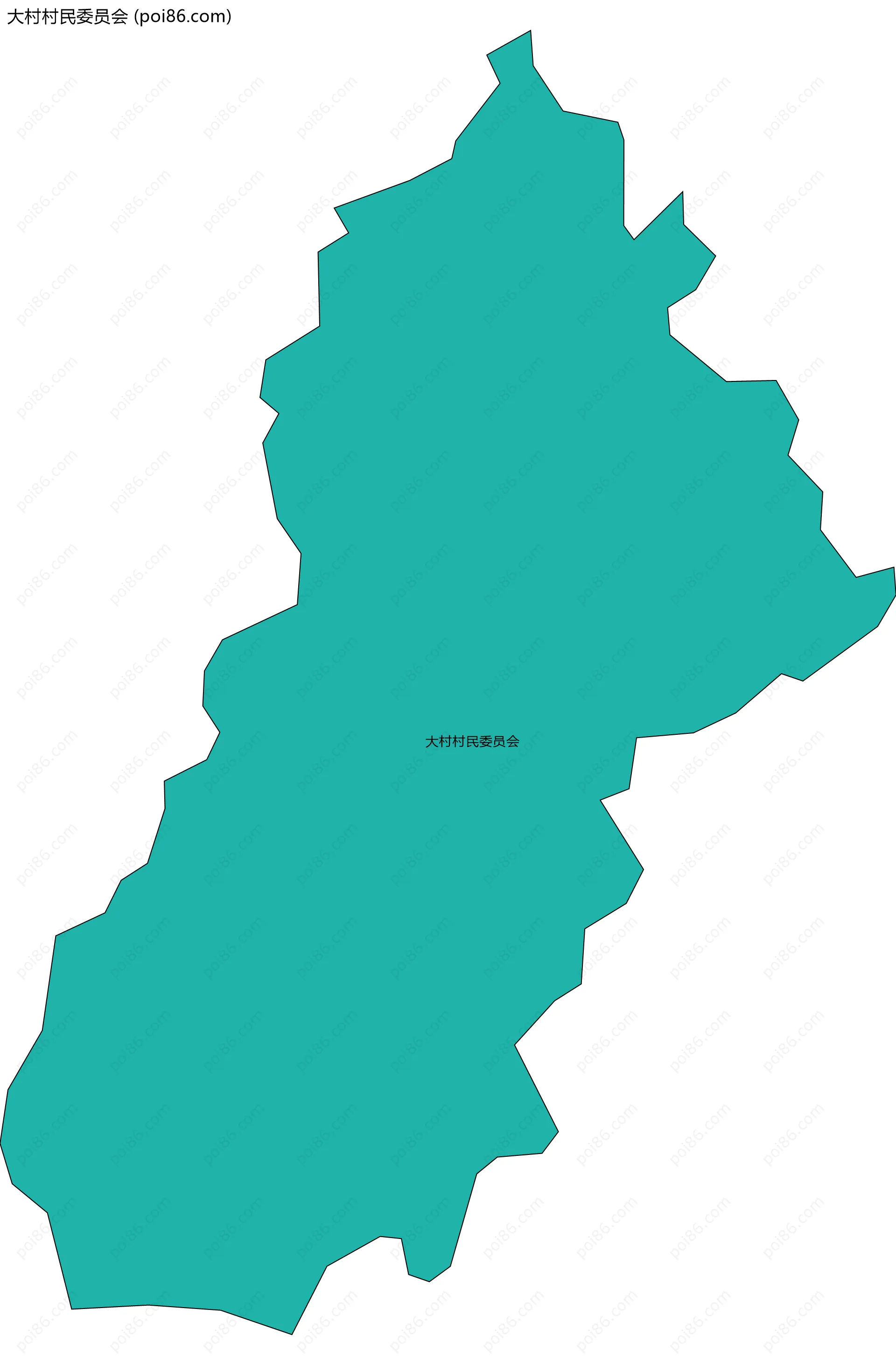 大村村民委员会边界地图