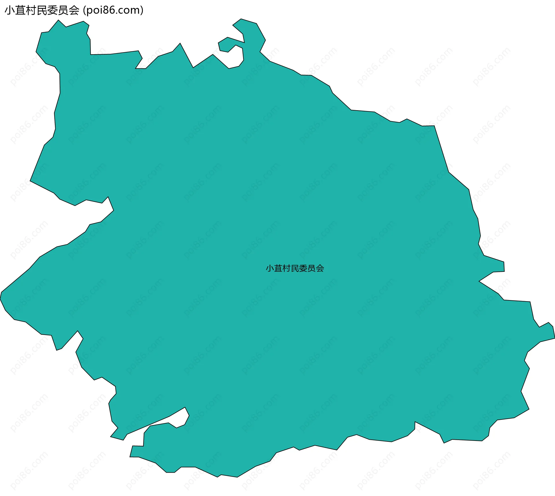 小苴村民委员会边界地图