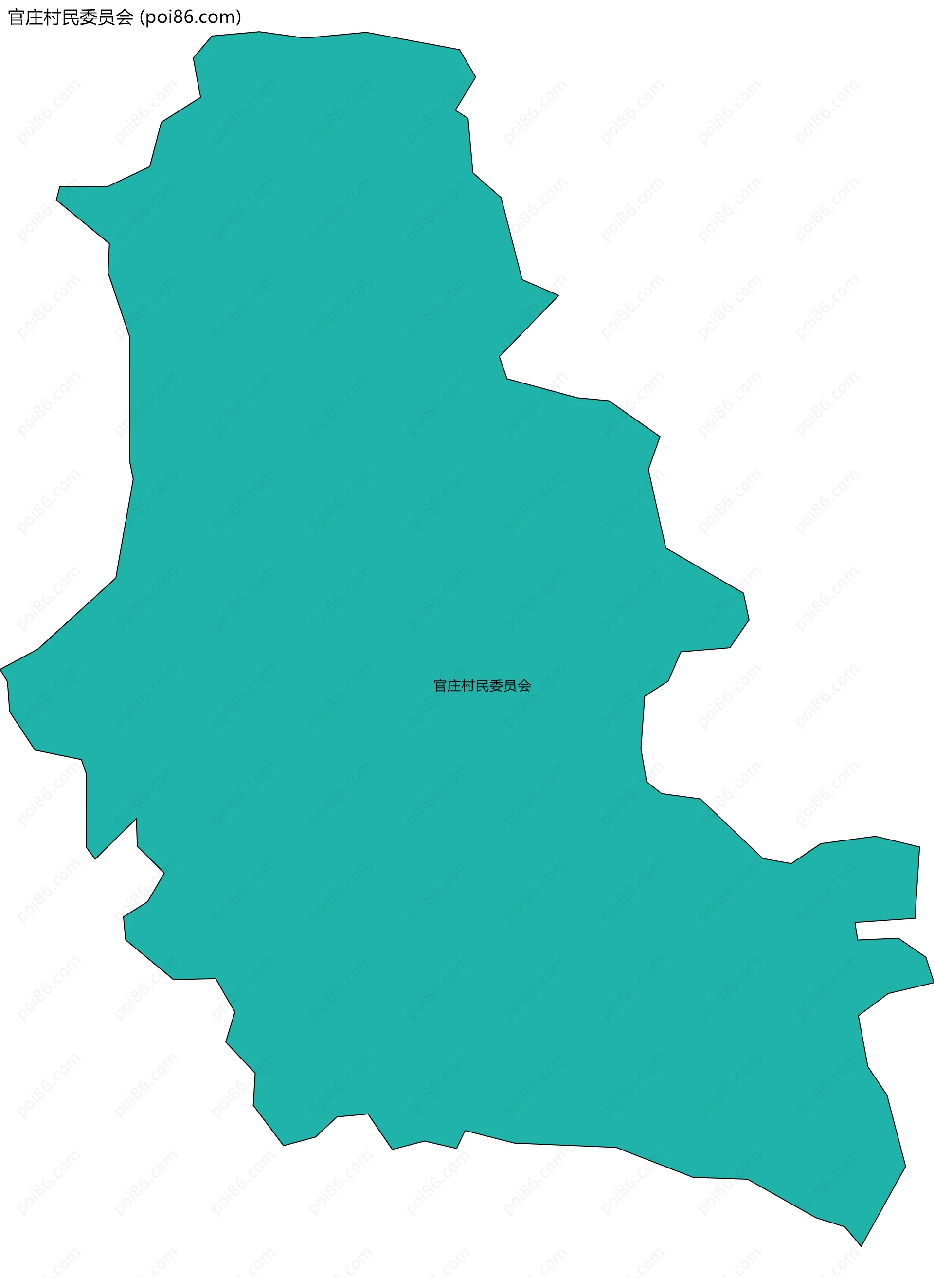 官庄村民委员会边界地图