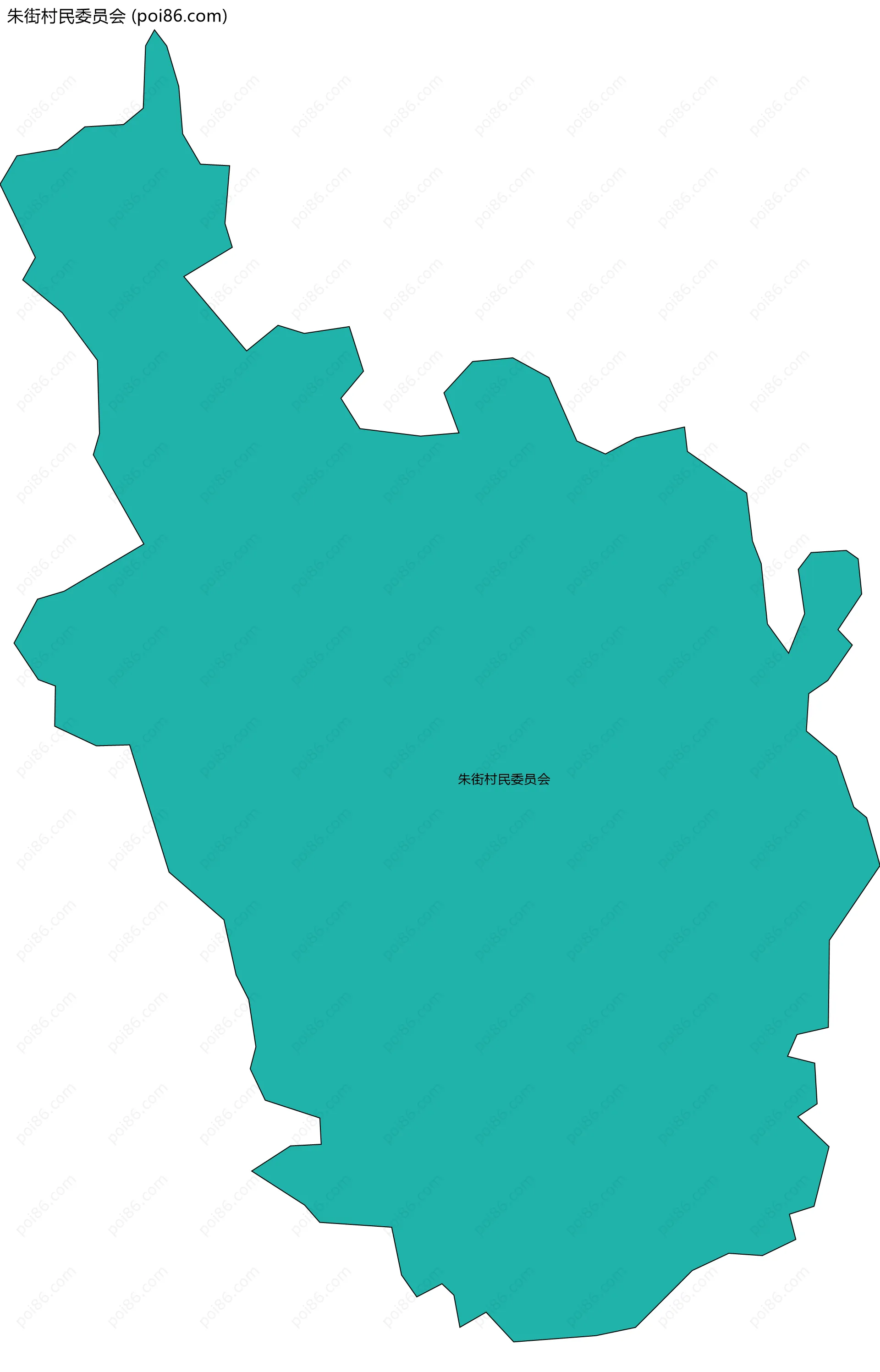 朱街村民委员会边界地图