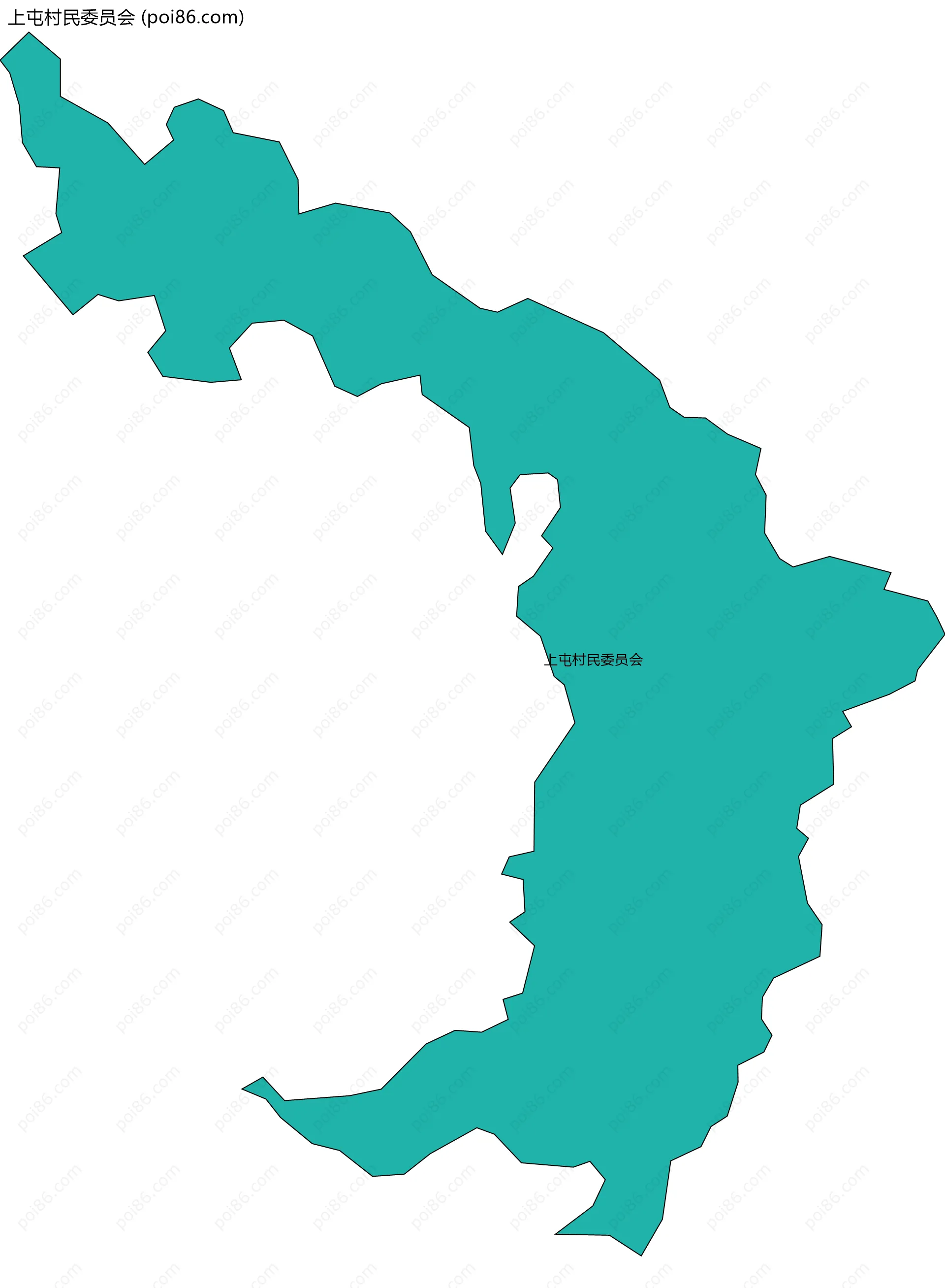 上屯村民委员会边界地图