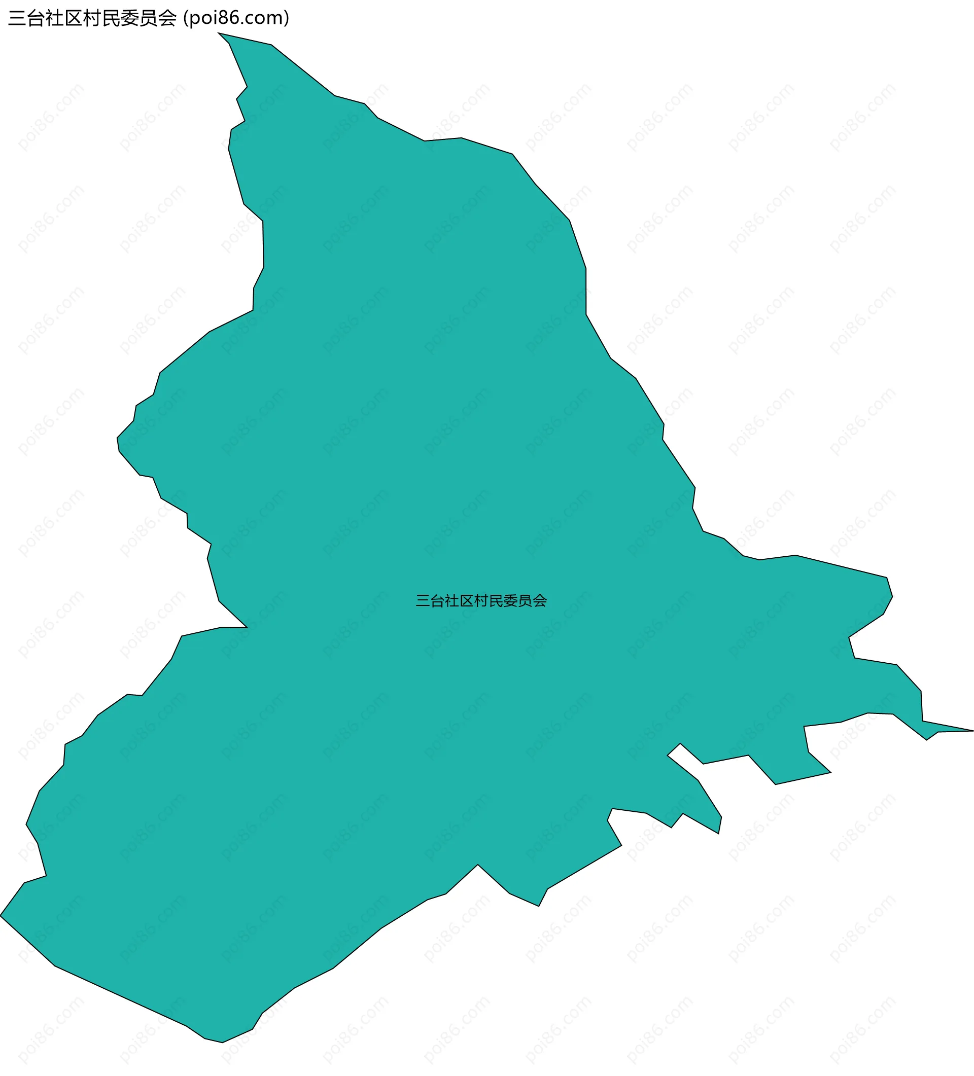 三台社区村民委员会边界地图