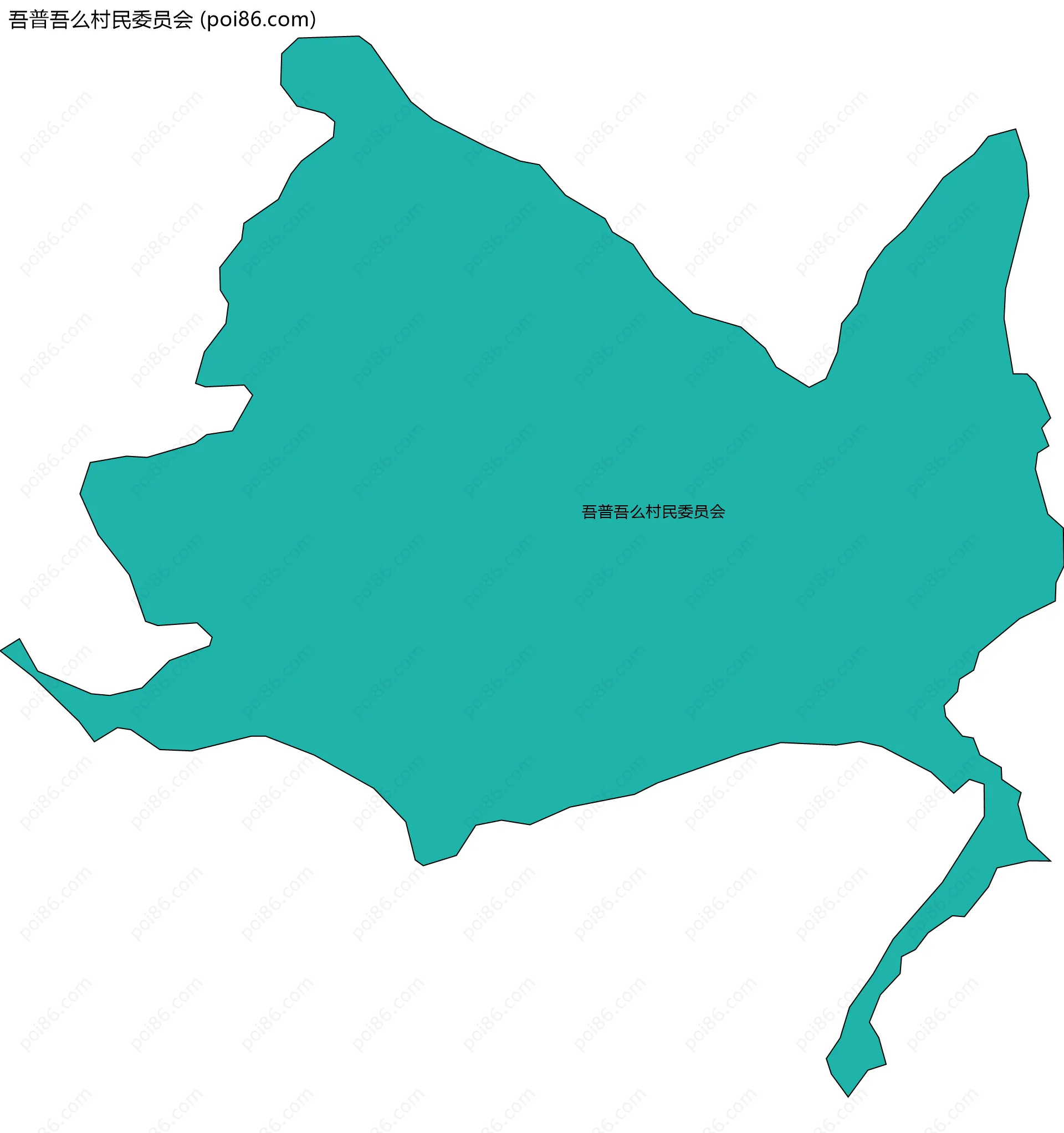 吾普吾么村民委员会边界地图