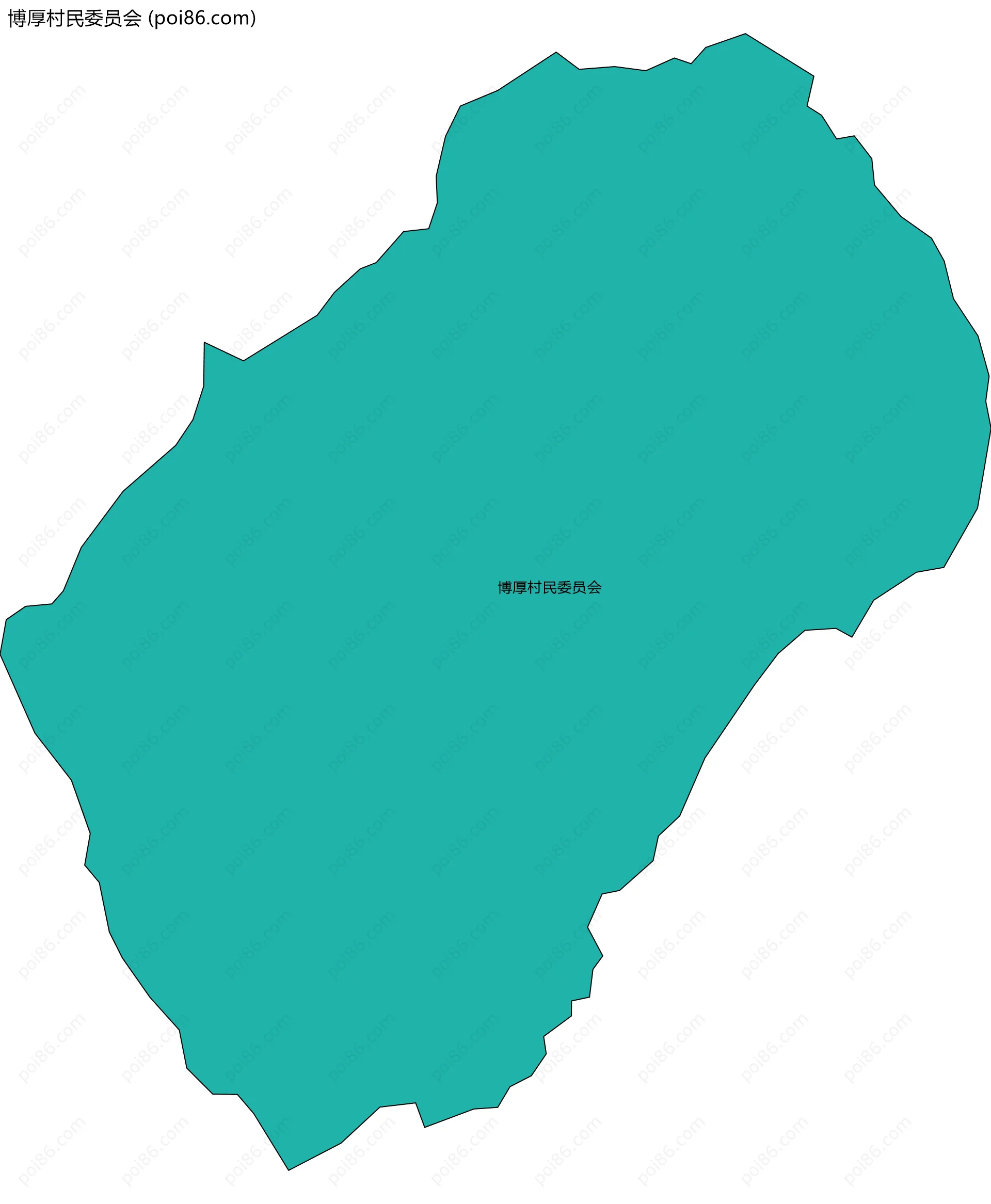 博厚村民委员会边界地图