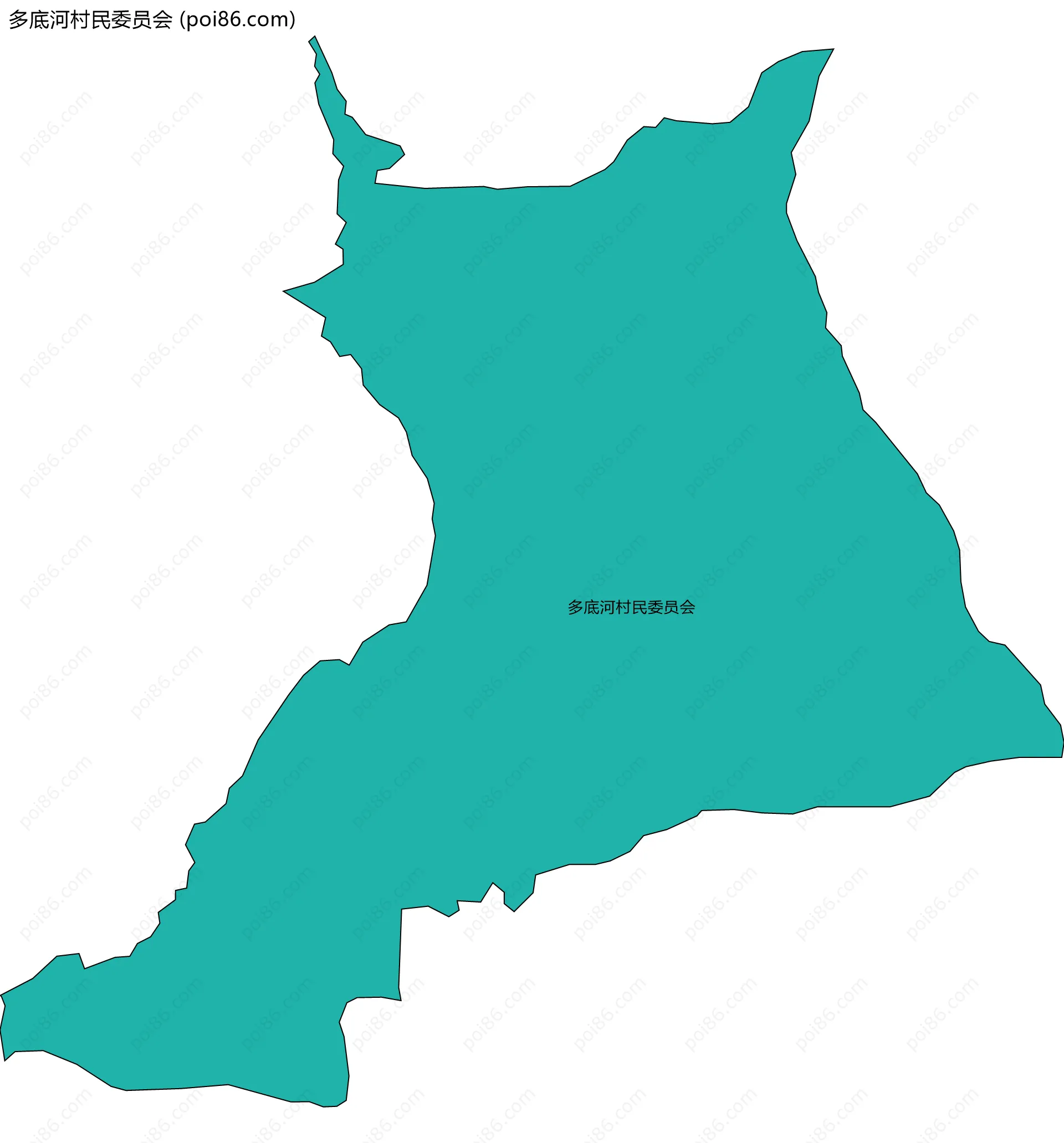 多底河村民委员会边界地图