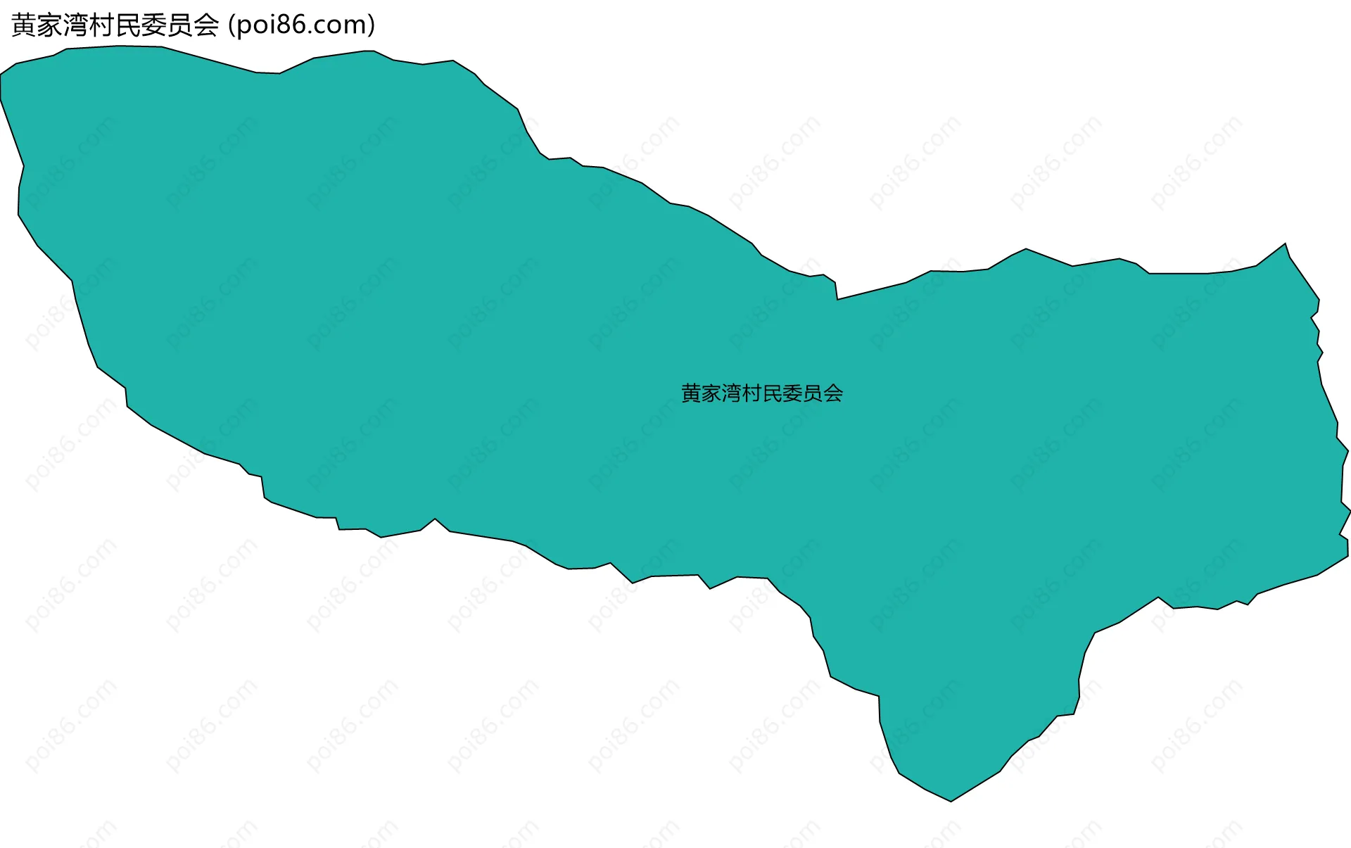 黄家湾村民委员会边界地图