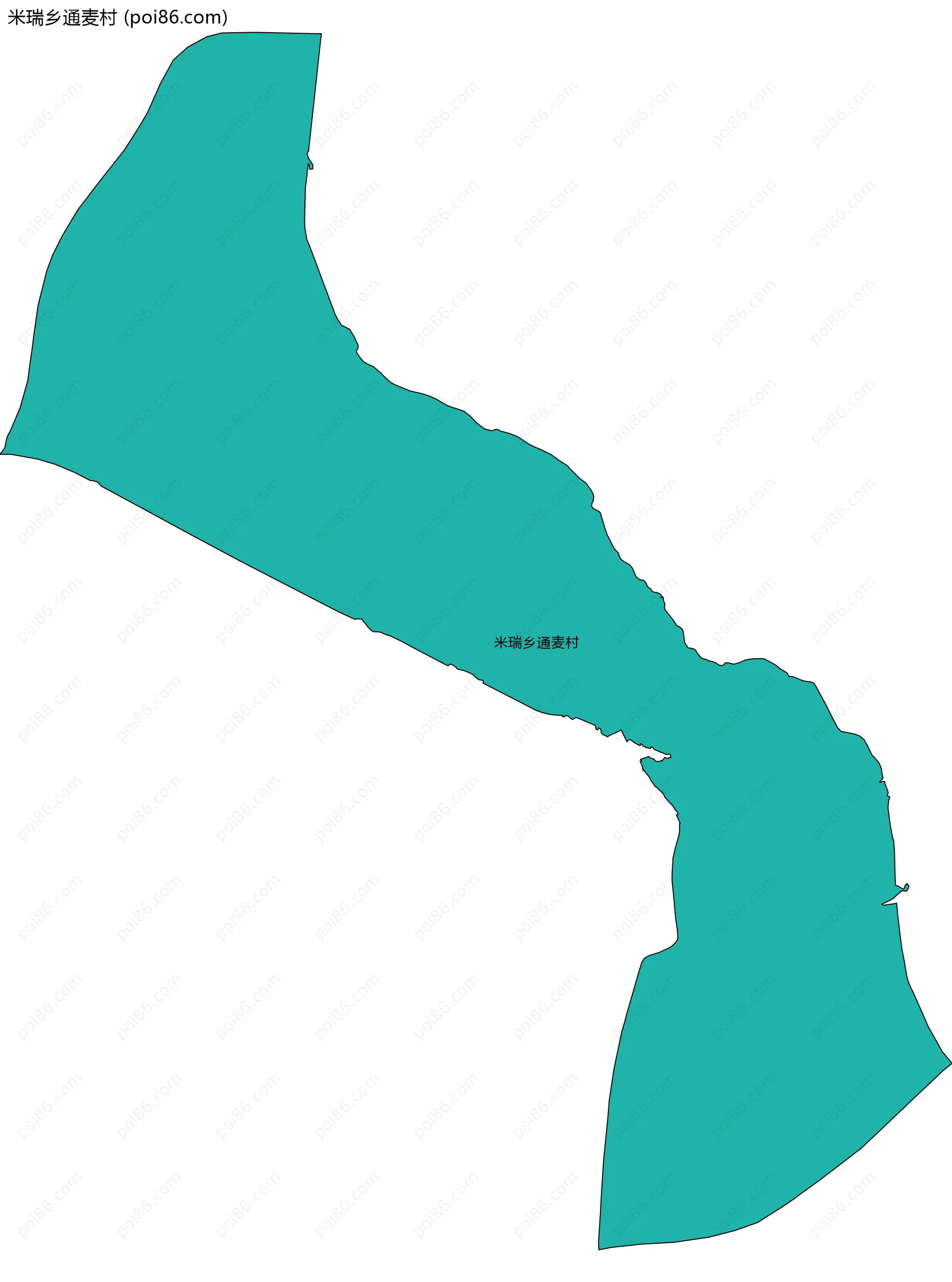 米瑞乡通麦村边界地图