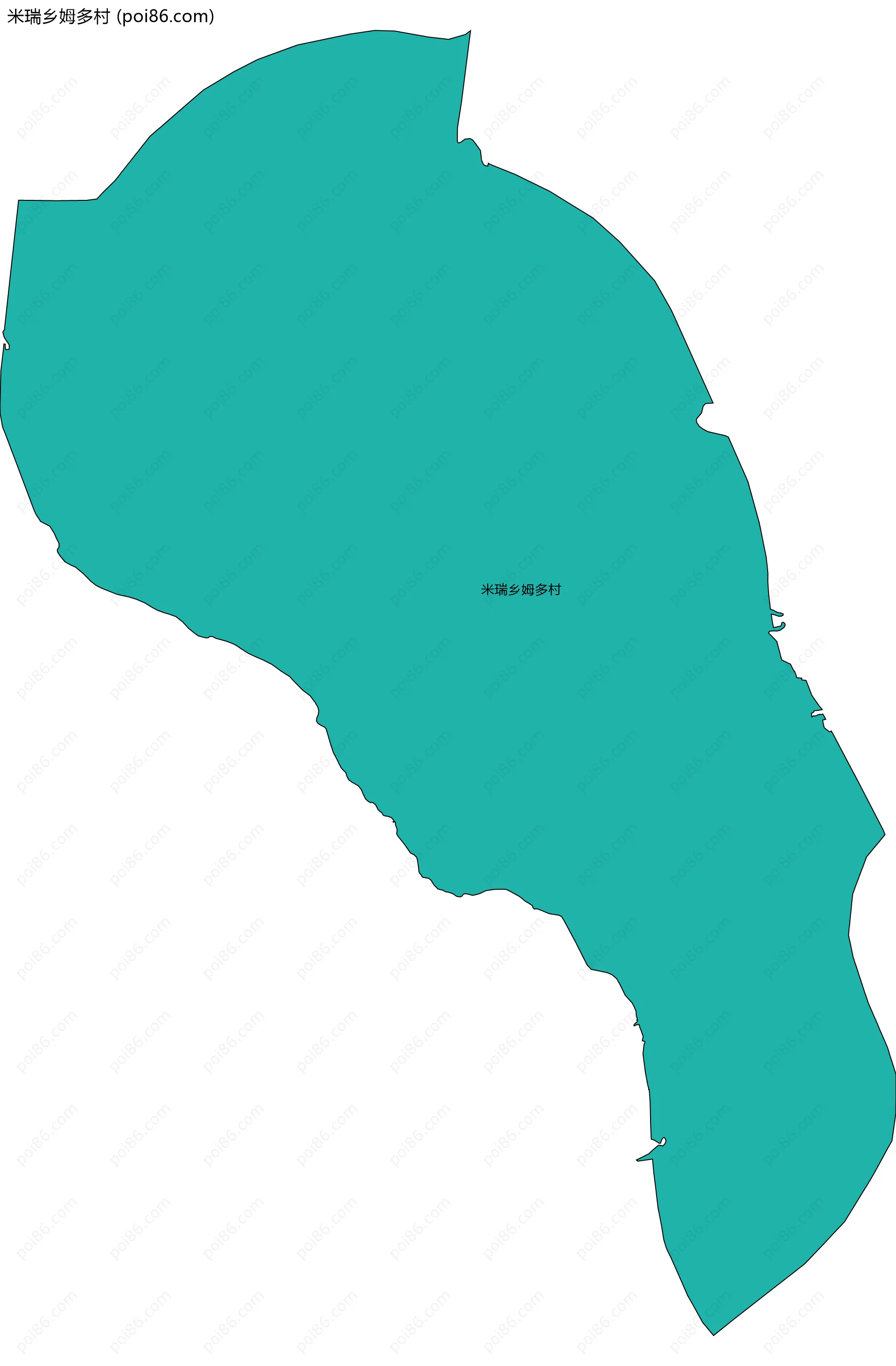米瑞乡姆多村边界地图