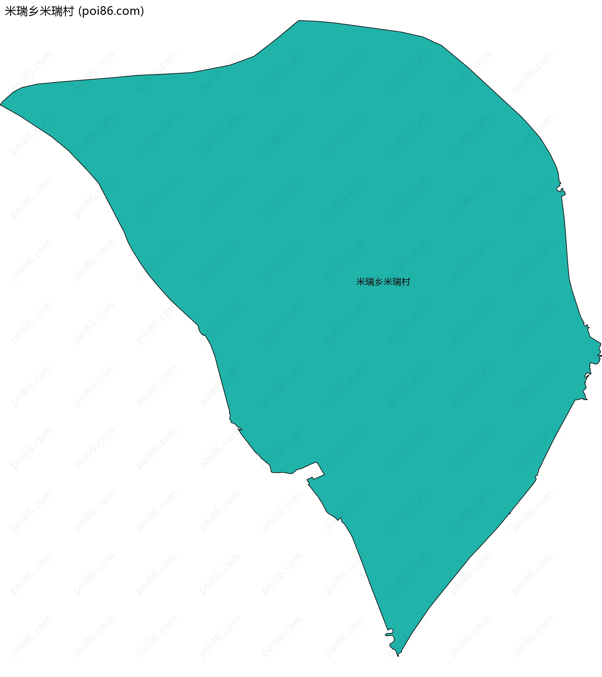 米瑞乡米瑞村边界地图