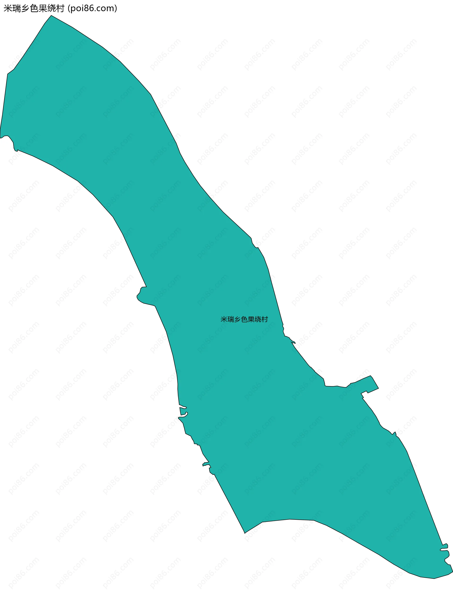 米瑞乡色果绕村边界地图
