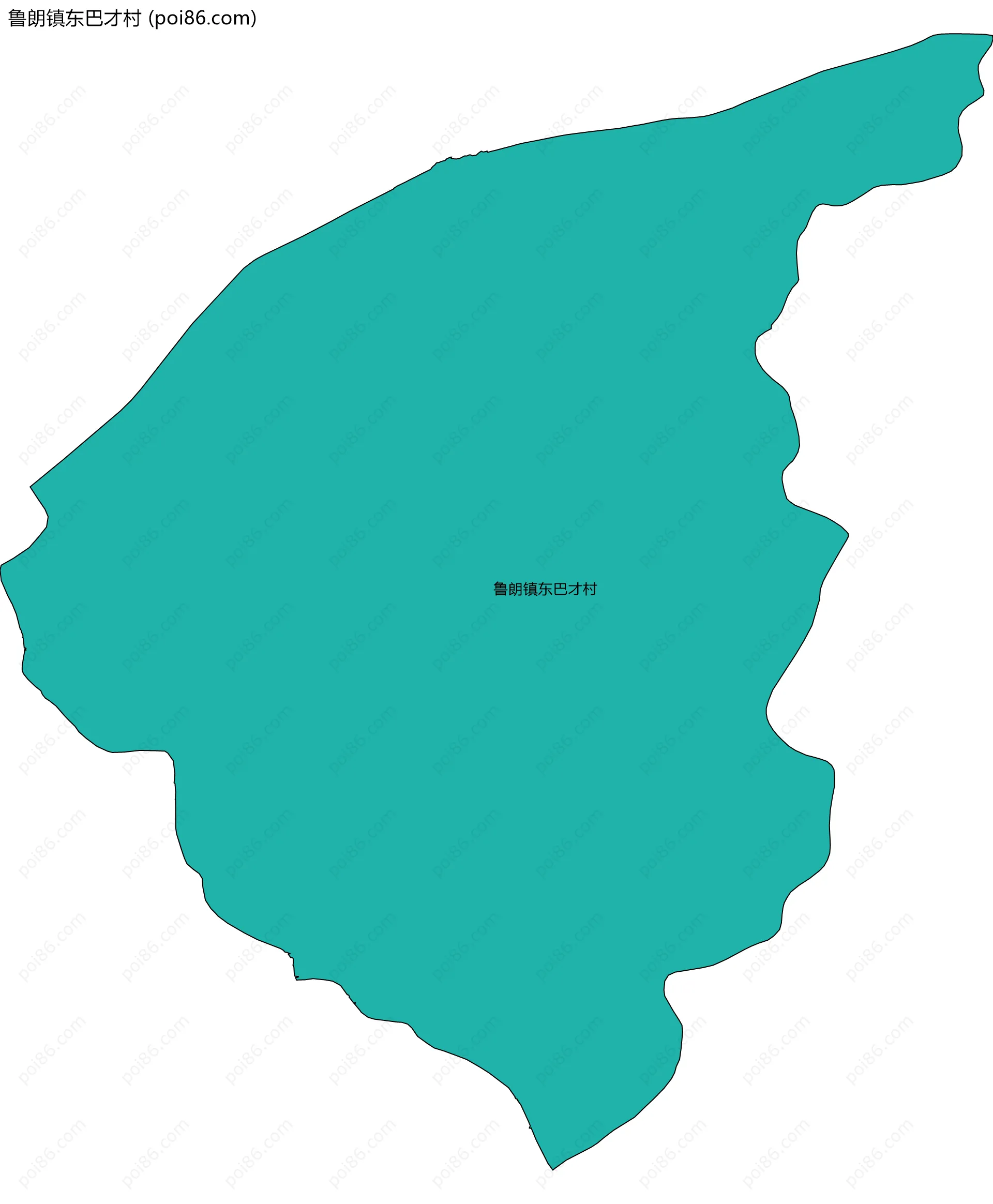 鲁朗镇东巴才村边界地图