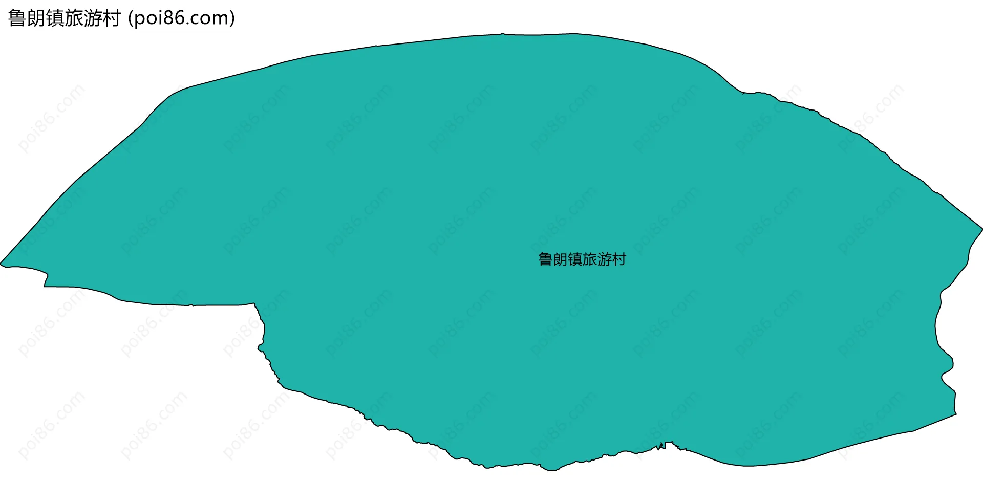 鲁朗镇旅游村边界地图
