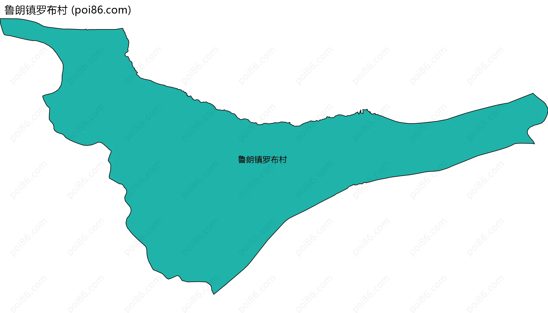 鲁朗镇罗布村边界地图