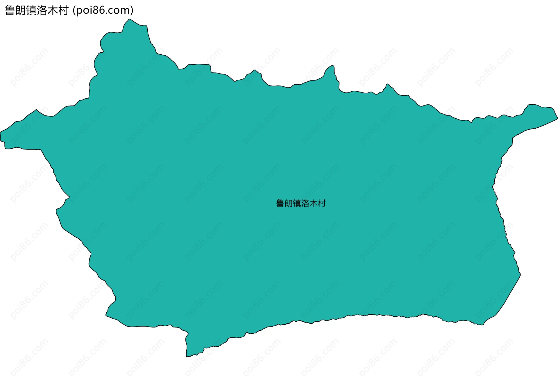 鲁朗镇洛木村边界地图