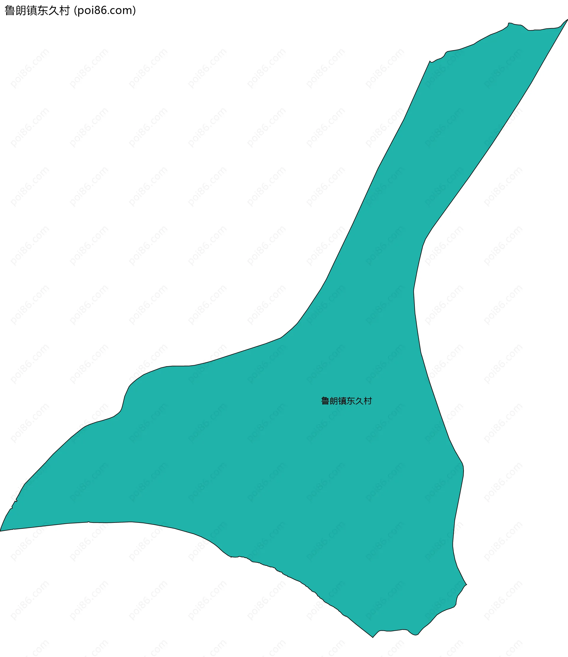 鲁朗镇东久村边界地图