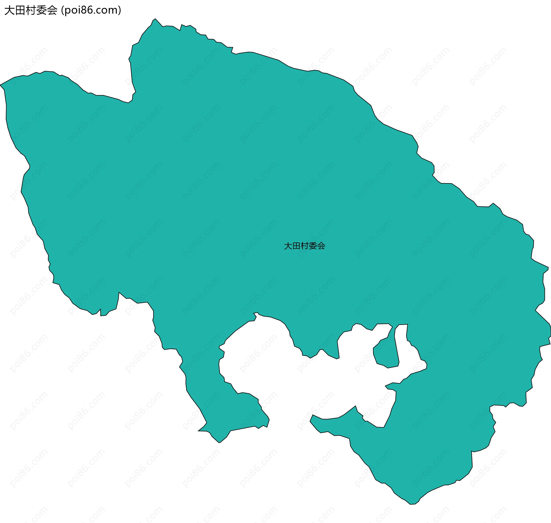大田村委会边界地图