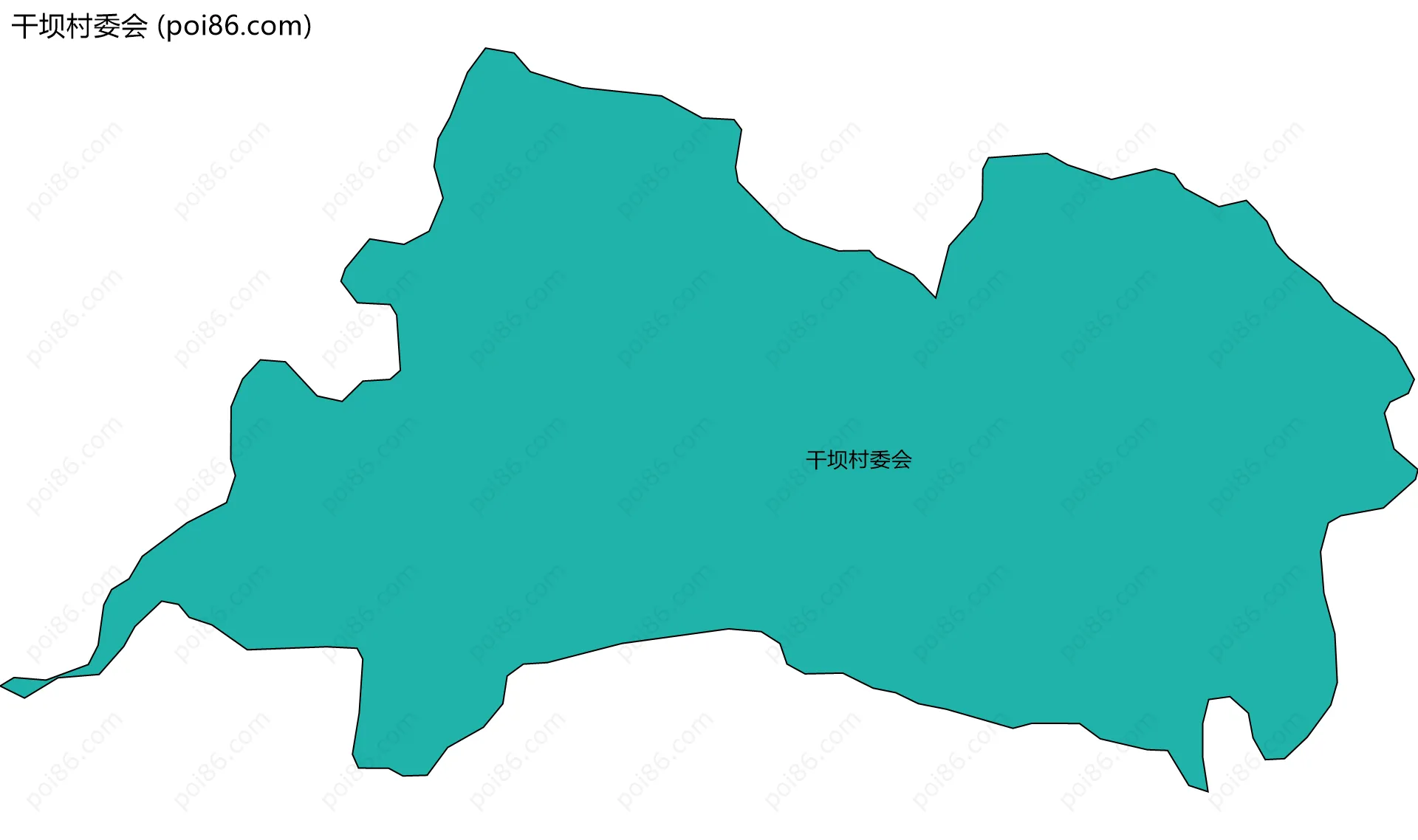 干坝村委会边界地图