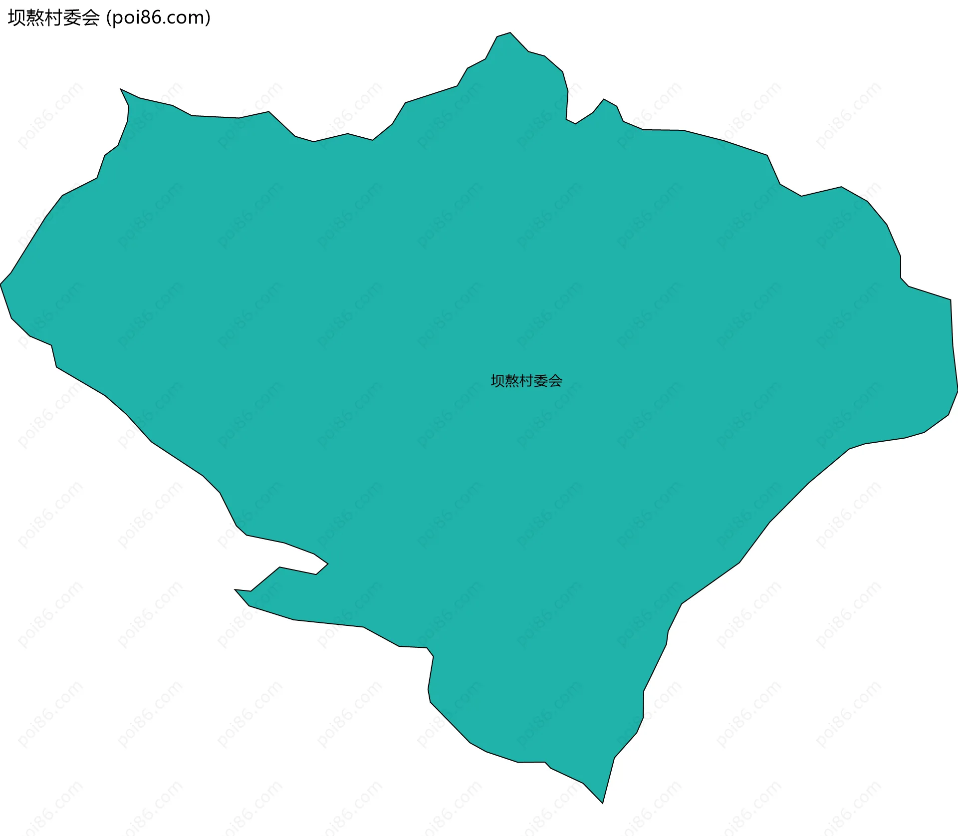 坝熬村委会边界地图