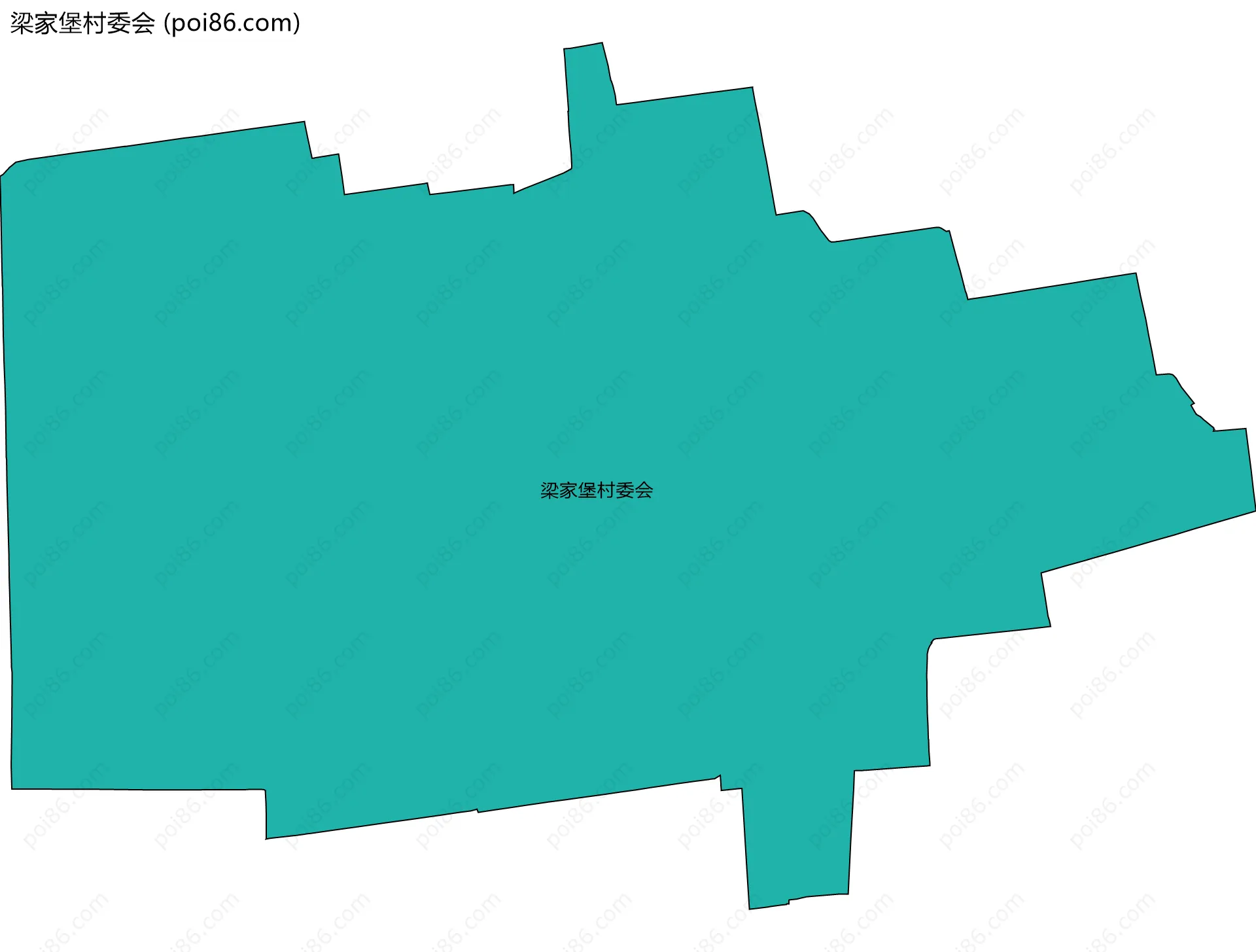 梁家堡村委会边界地图