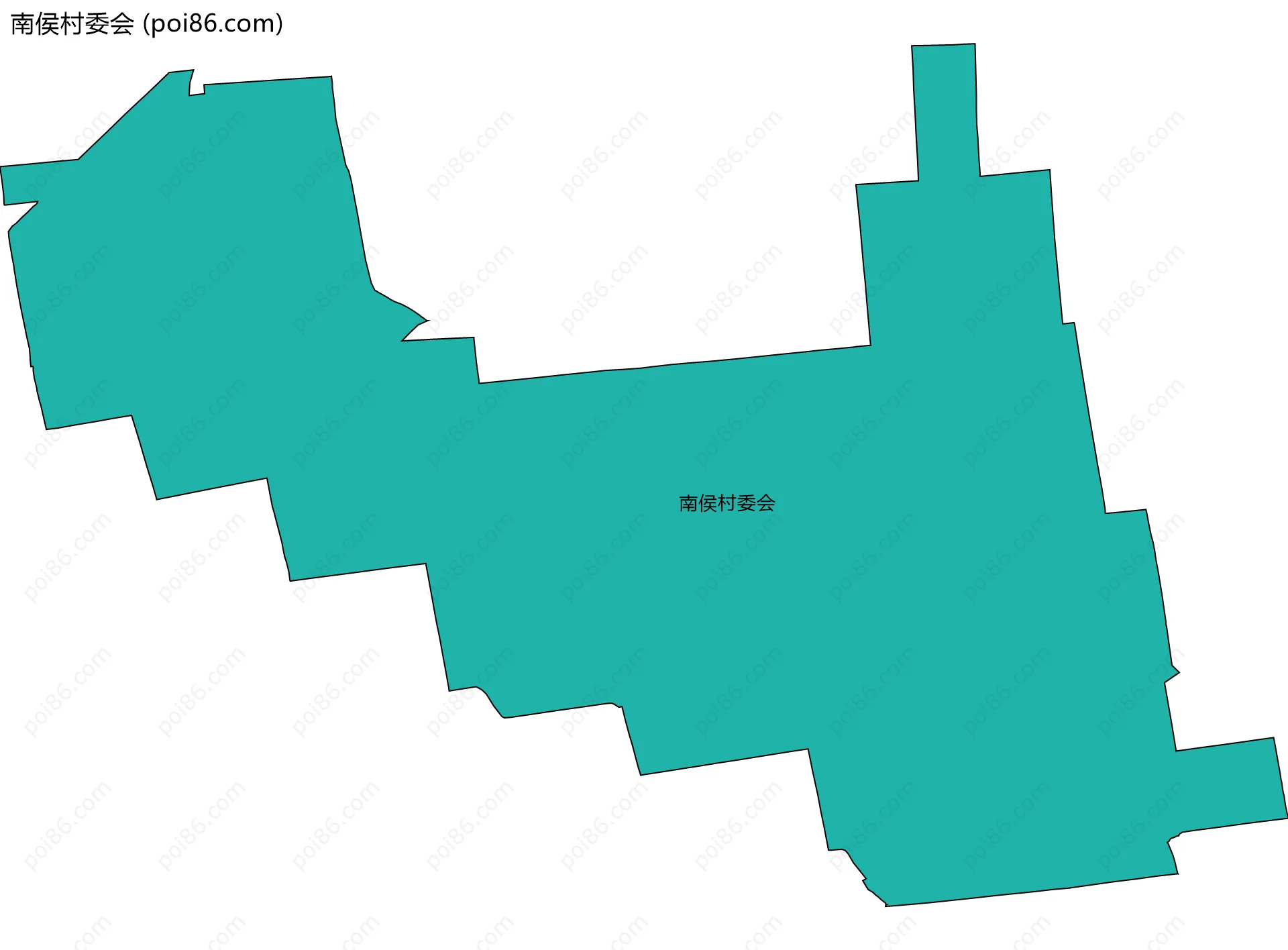 南侯村委会边界地图