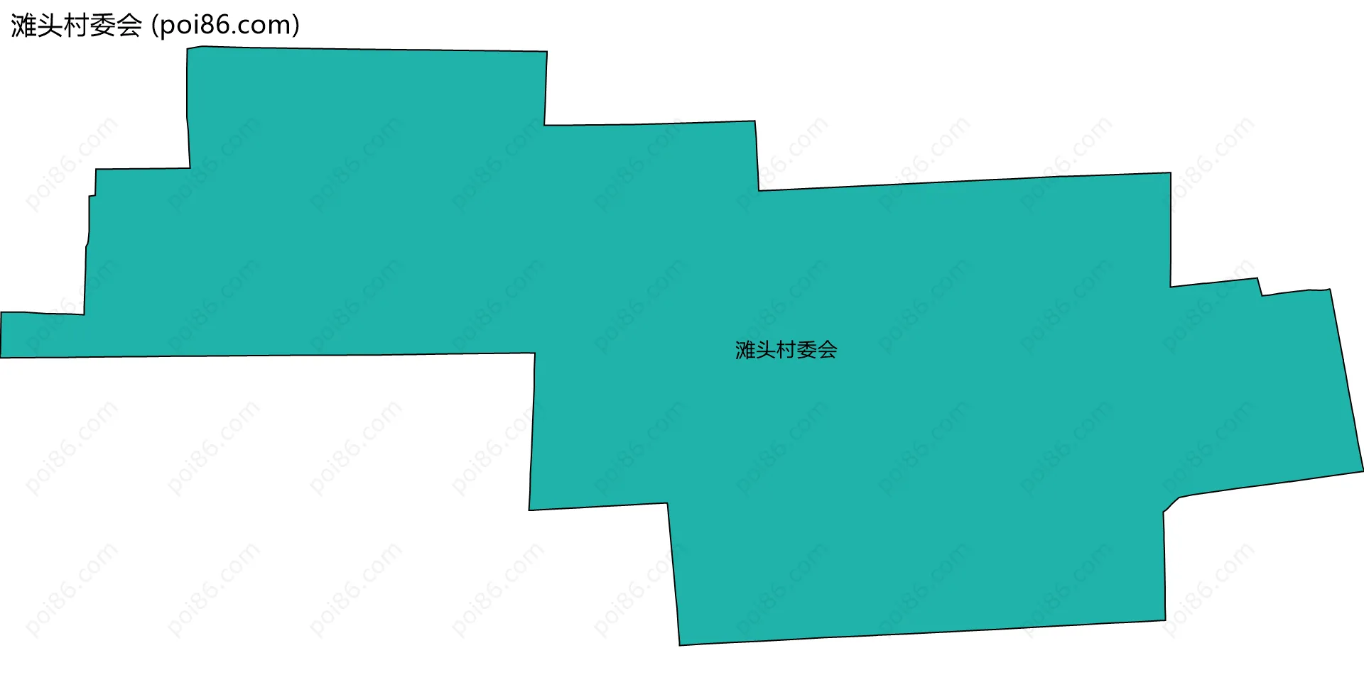 滩头村委会边界地图