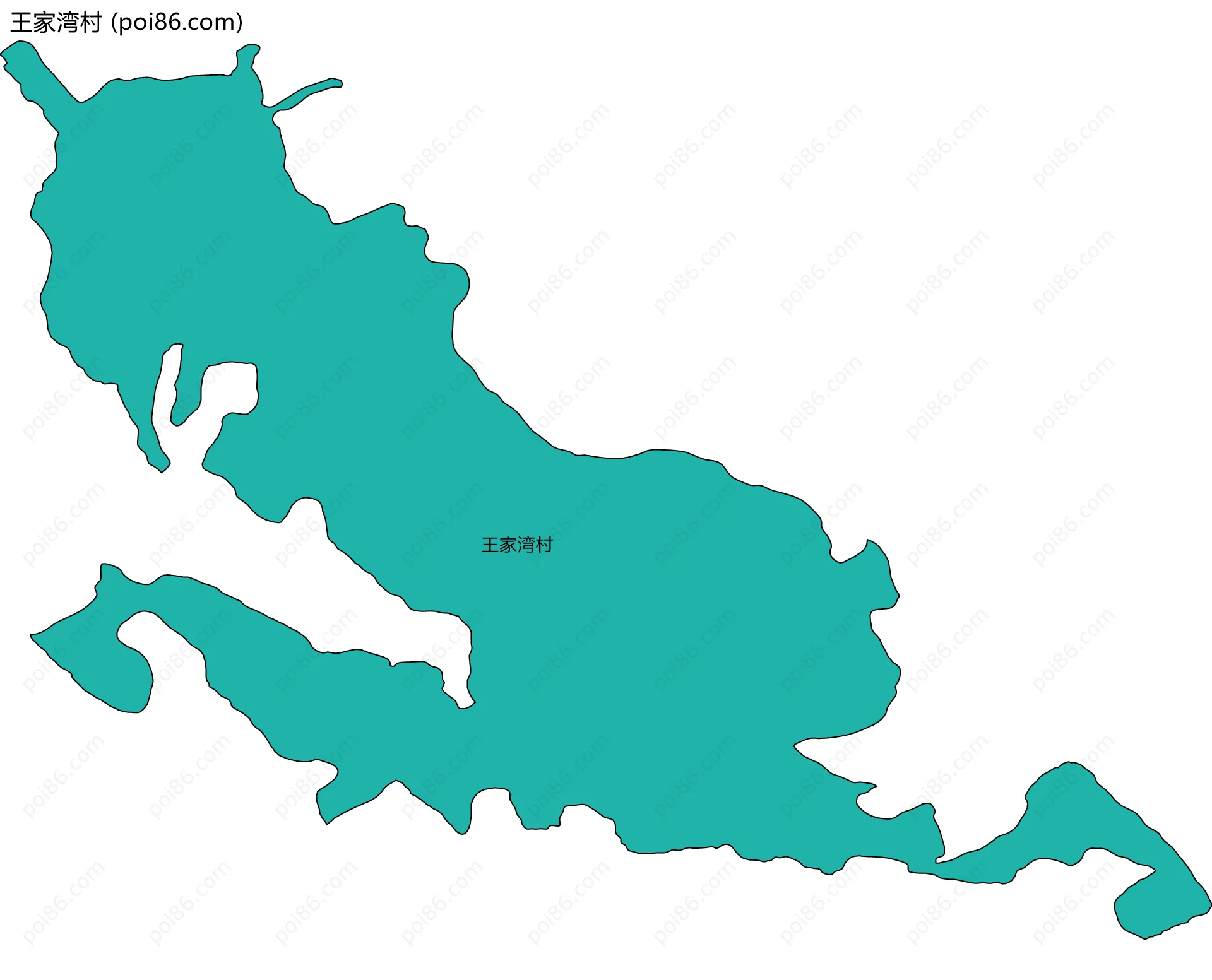 王家湾村边界地图