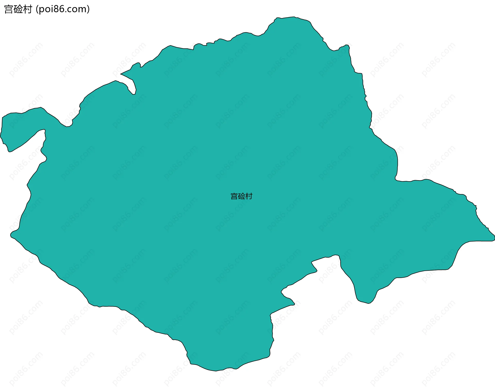 宫硷村边界地图