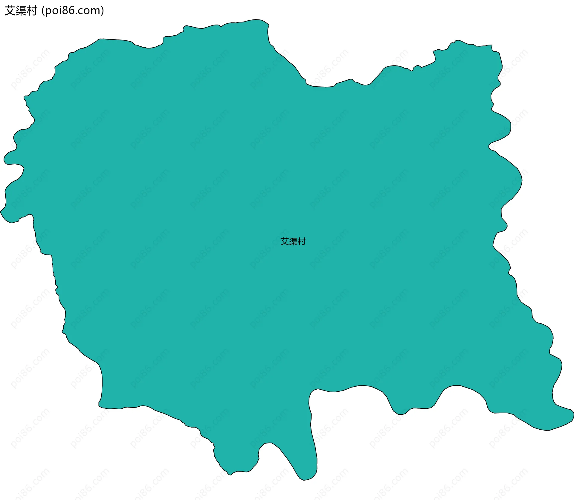 艾渠村边界地图