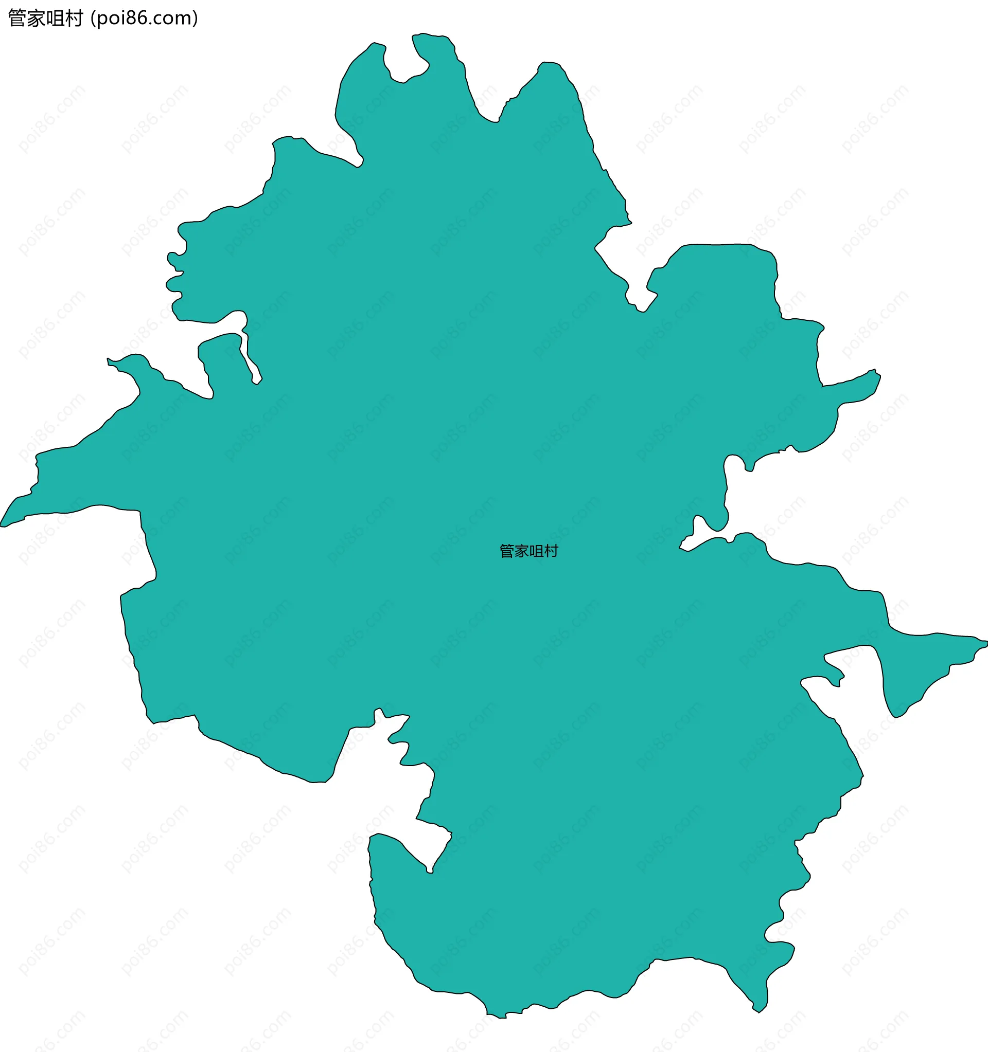管家咀村边界地图