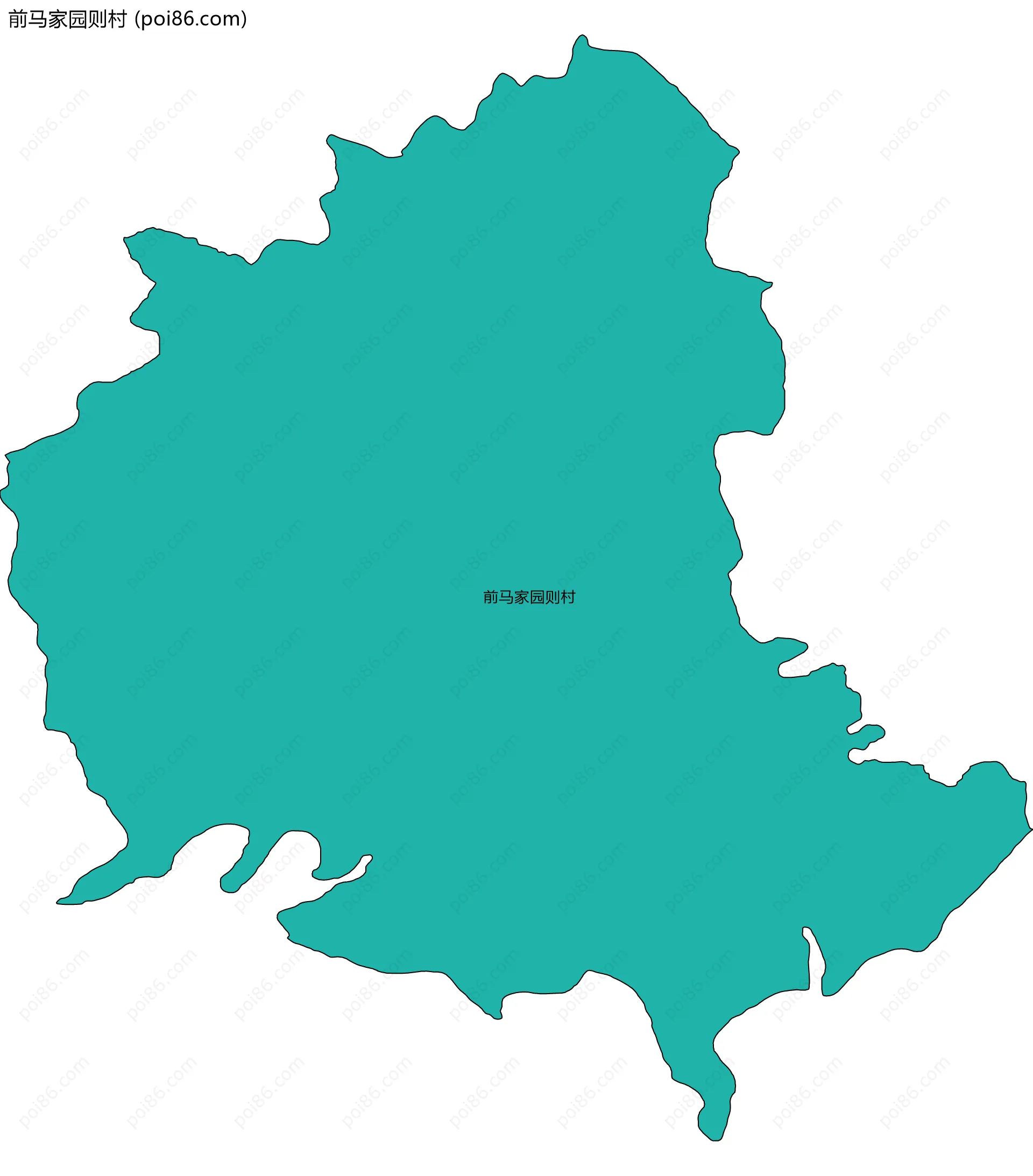 前马家园则村边界地图