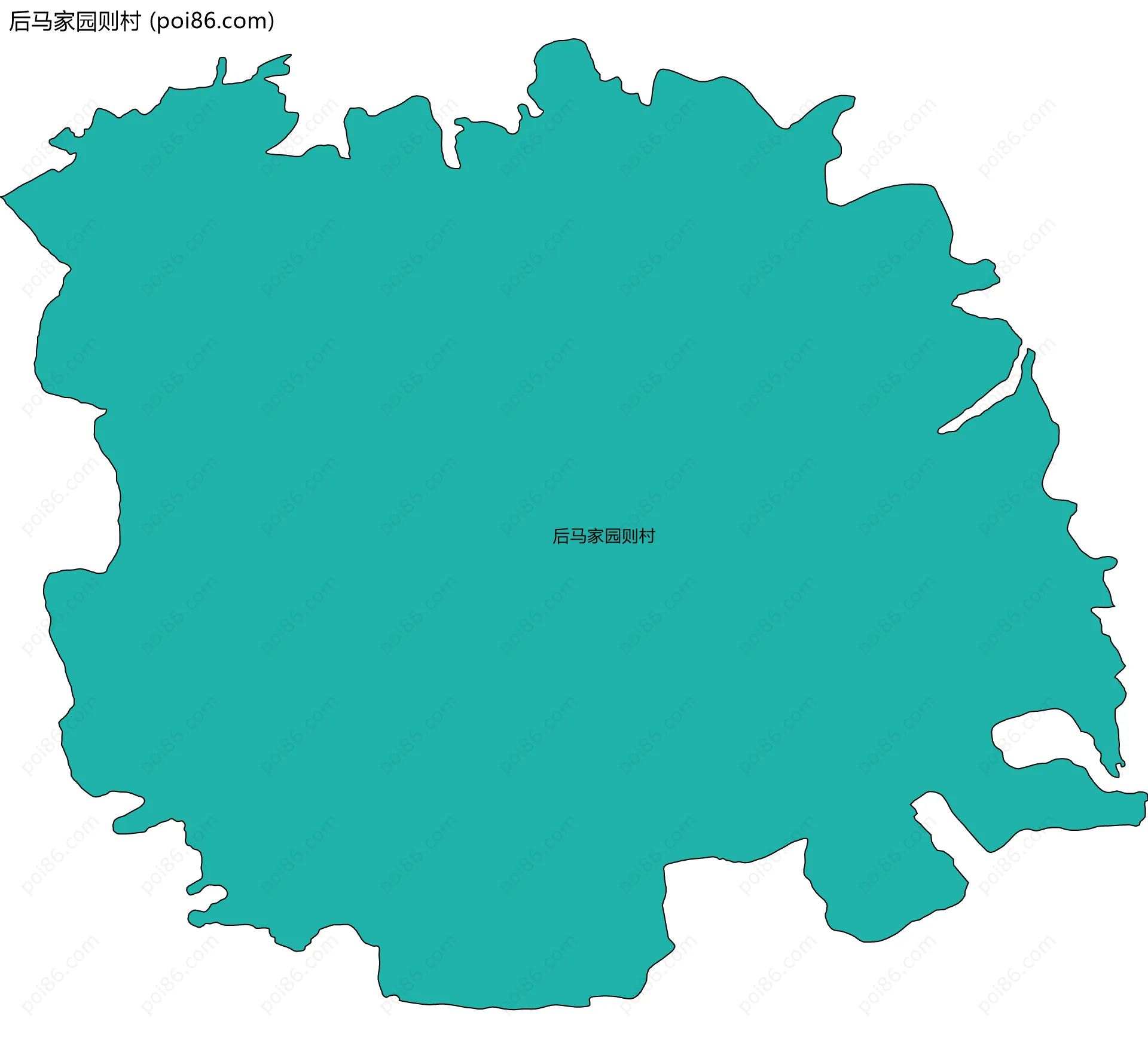 后马家园则村边界地图