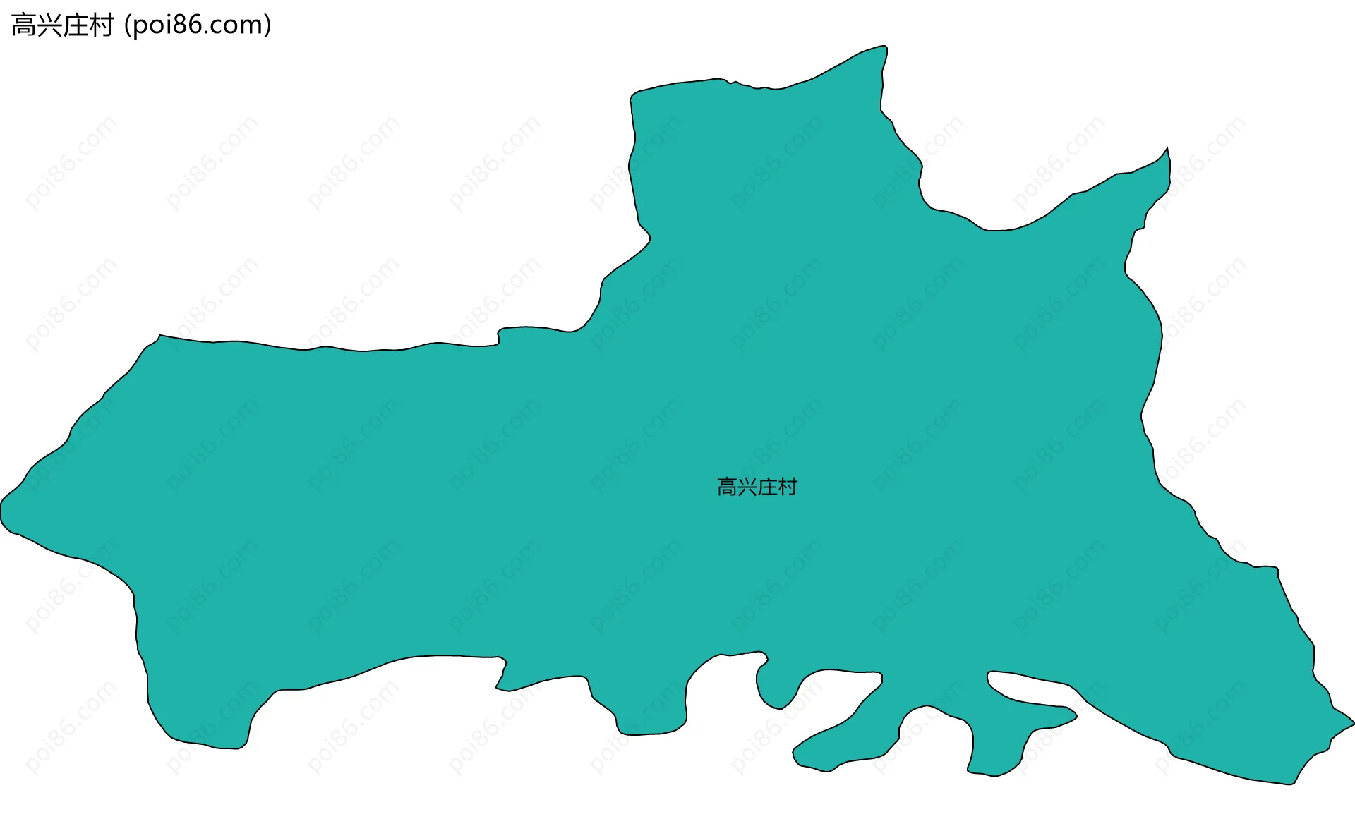 高兴庄村边界地图