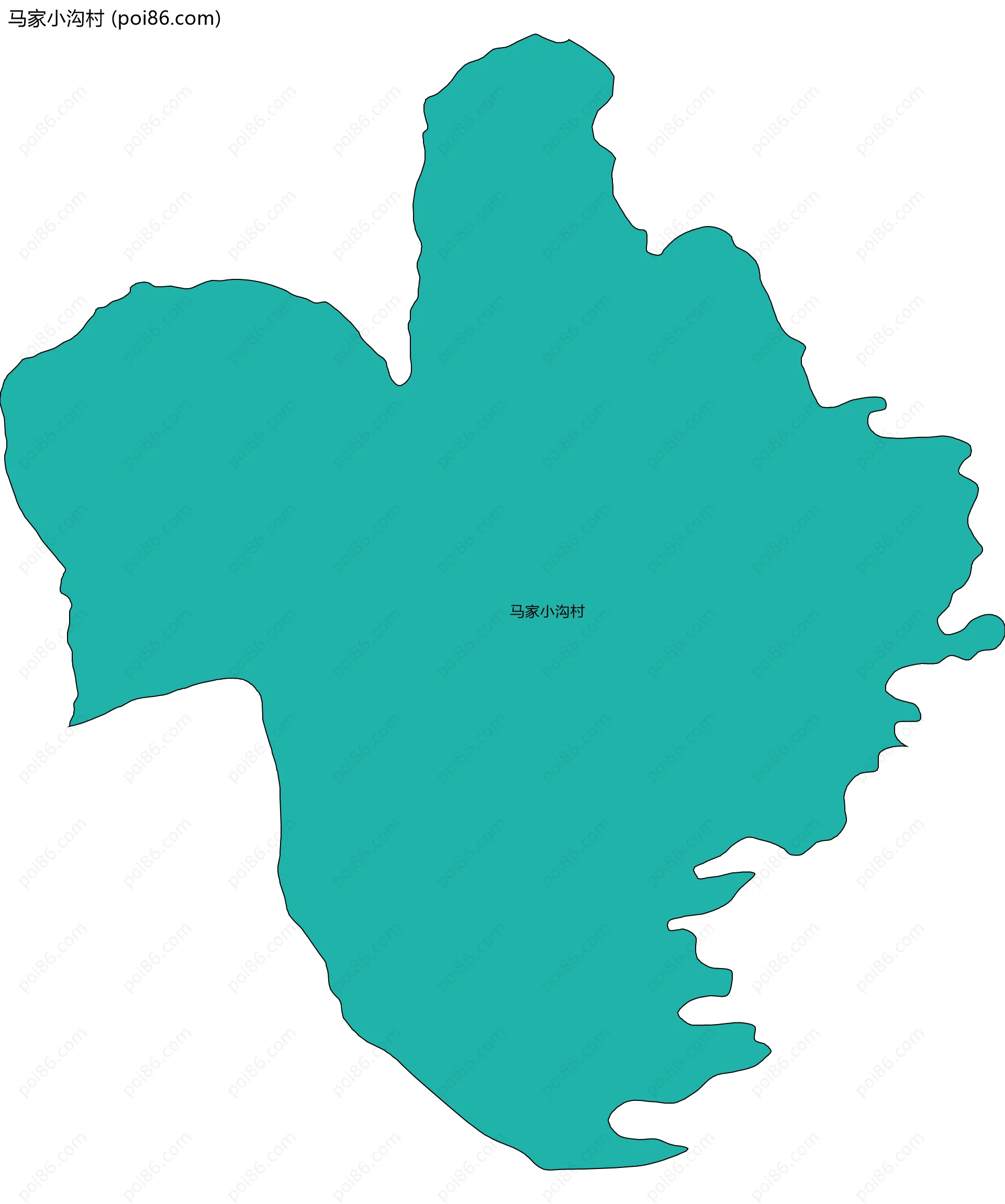 马家小沟村边界地图