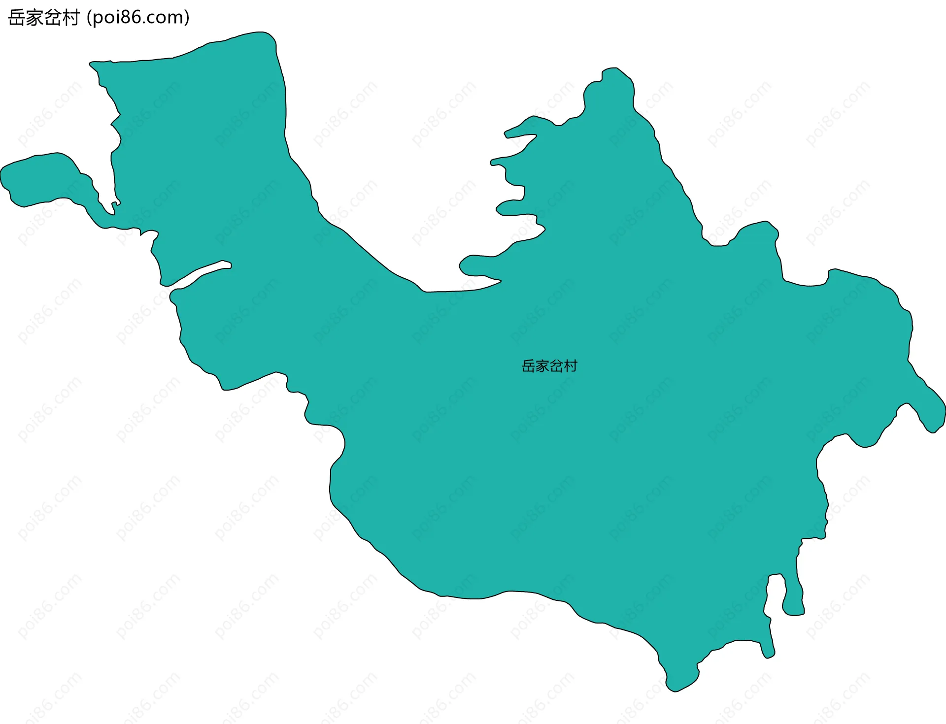 岳家岔村边界地图