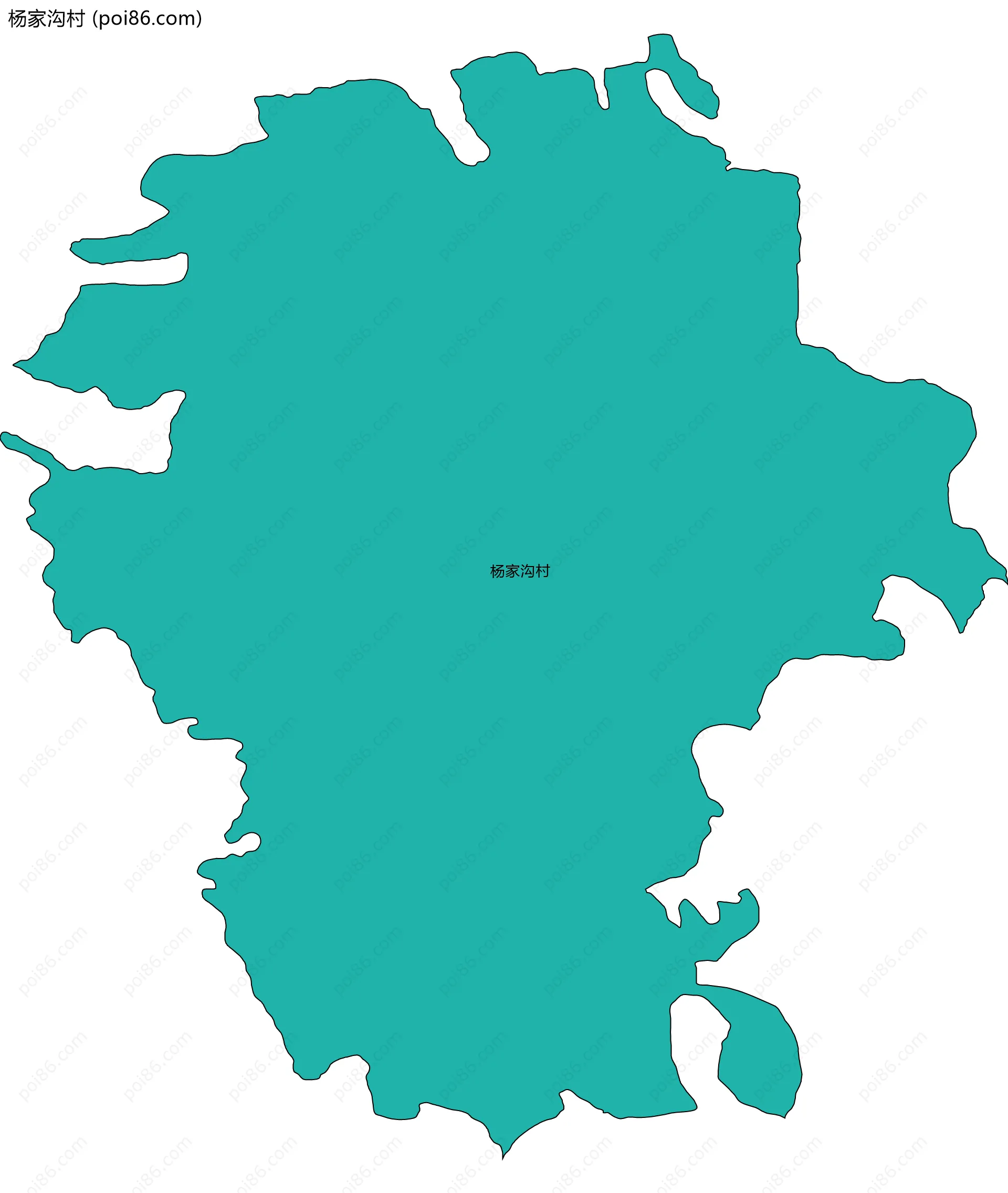 杨家沟村边界地图