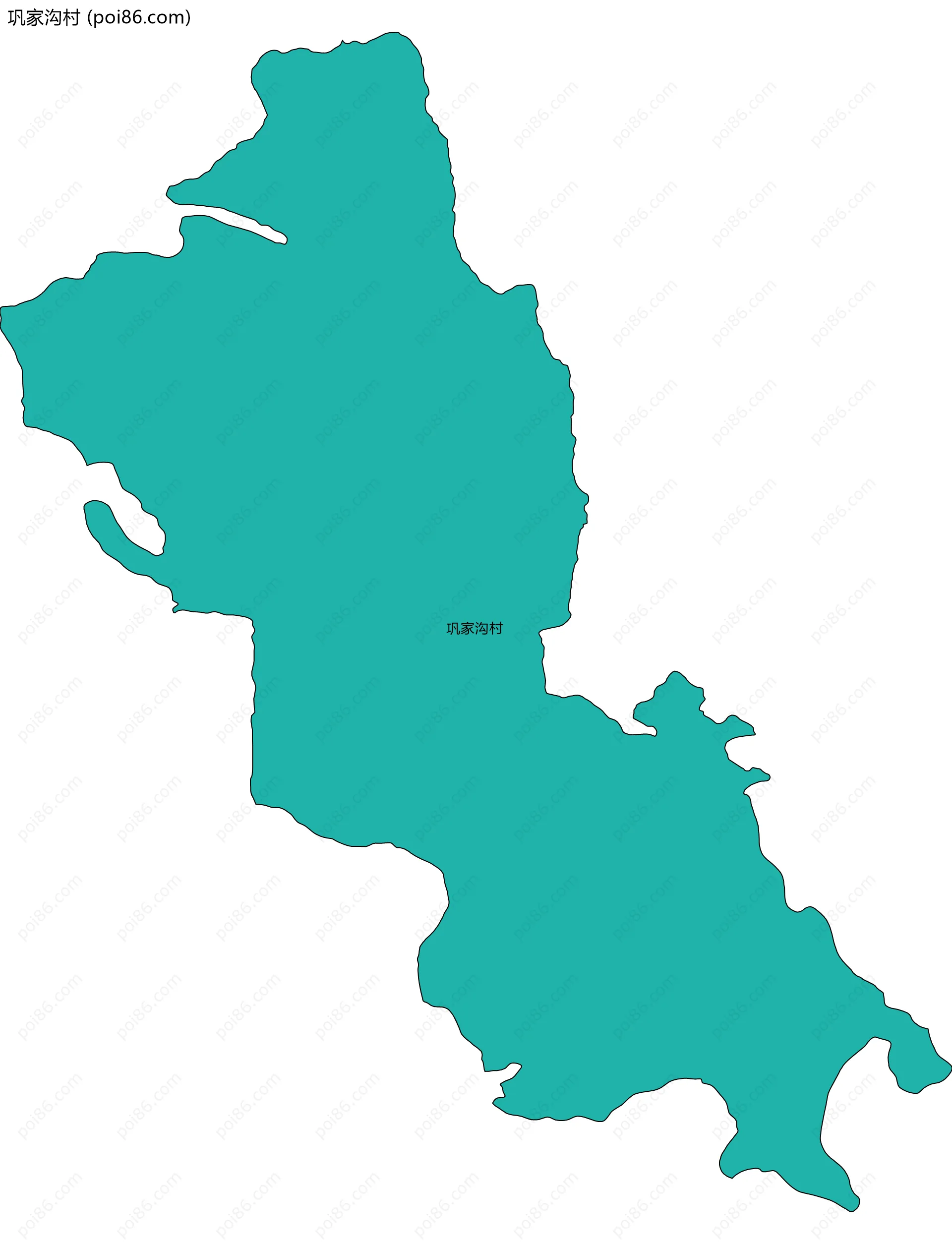 巩家沟村边界地图