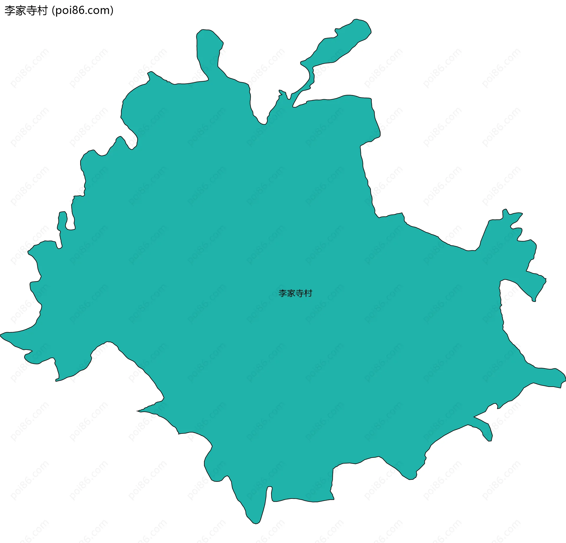 李家寺村边界地图