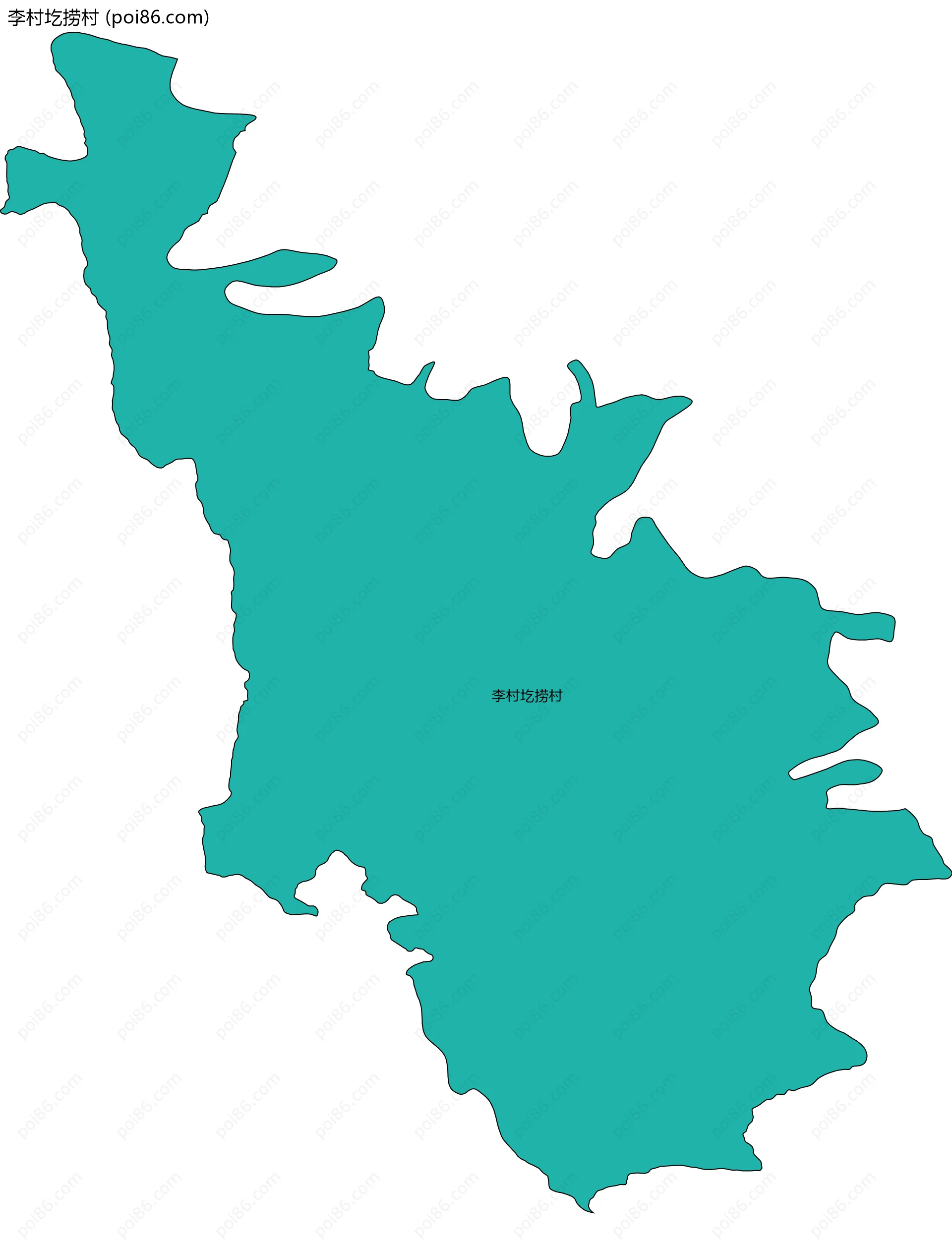 李村圪捞村边界地图