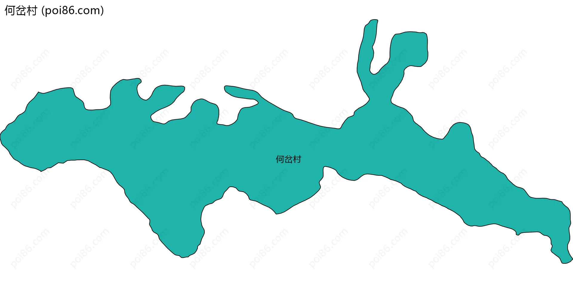 何岔村边界地图