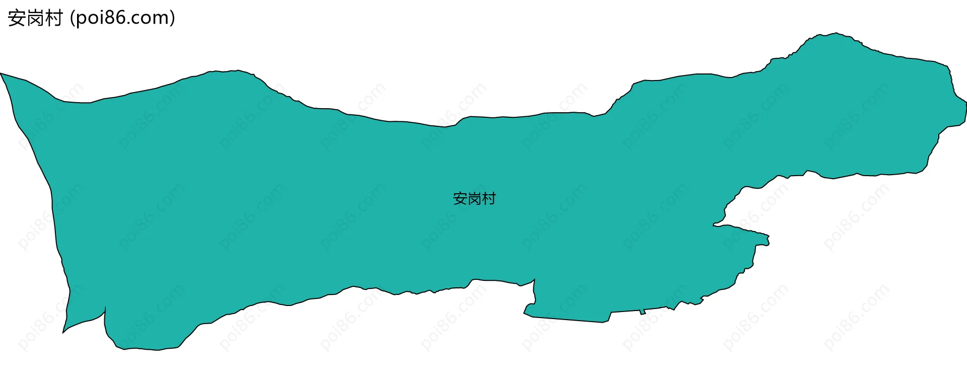 安岗村边界地图