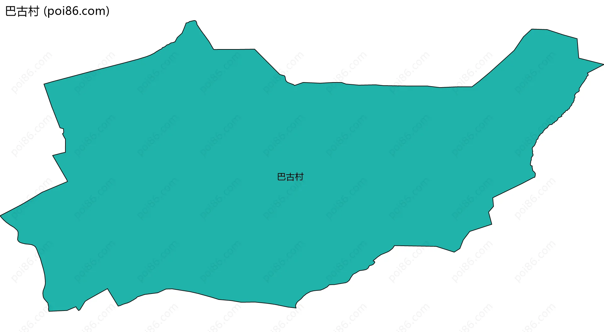 巴古村边界地图