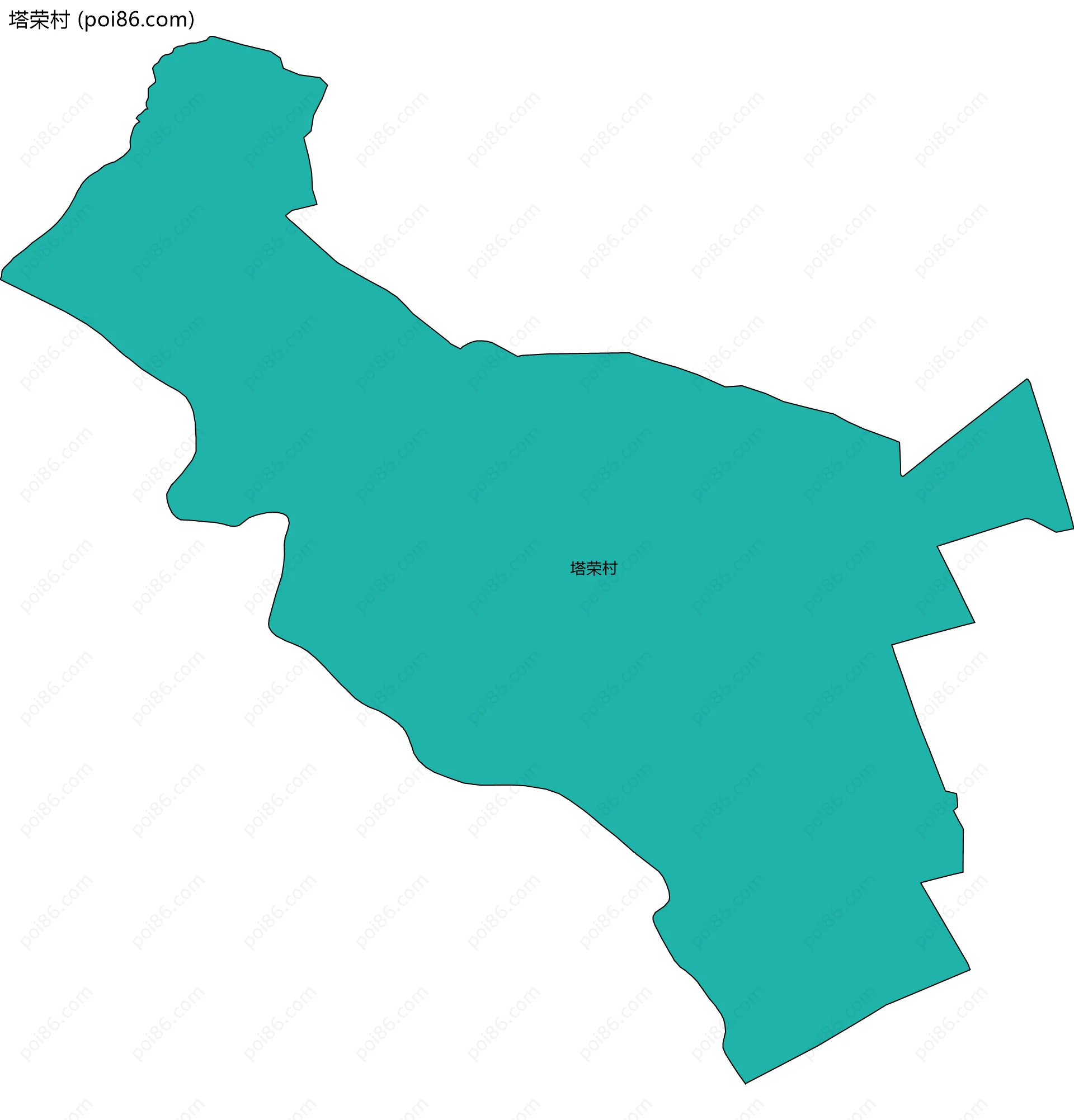 塔荣村边界地图