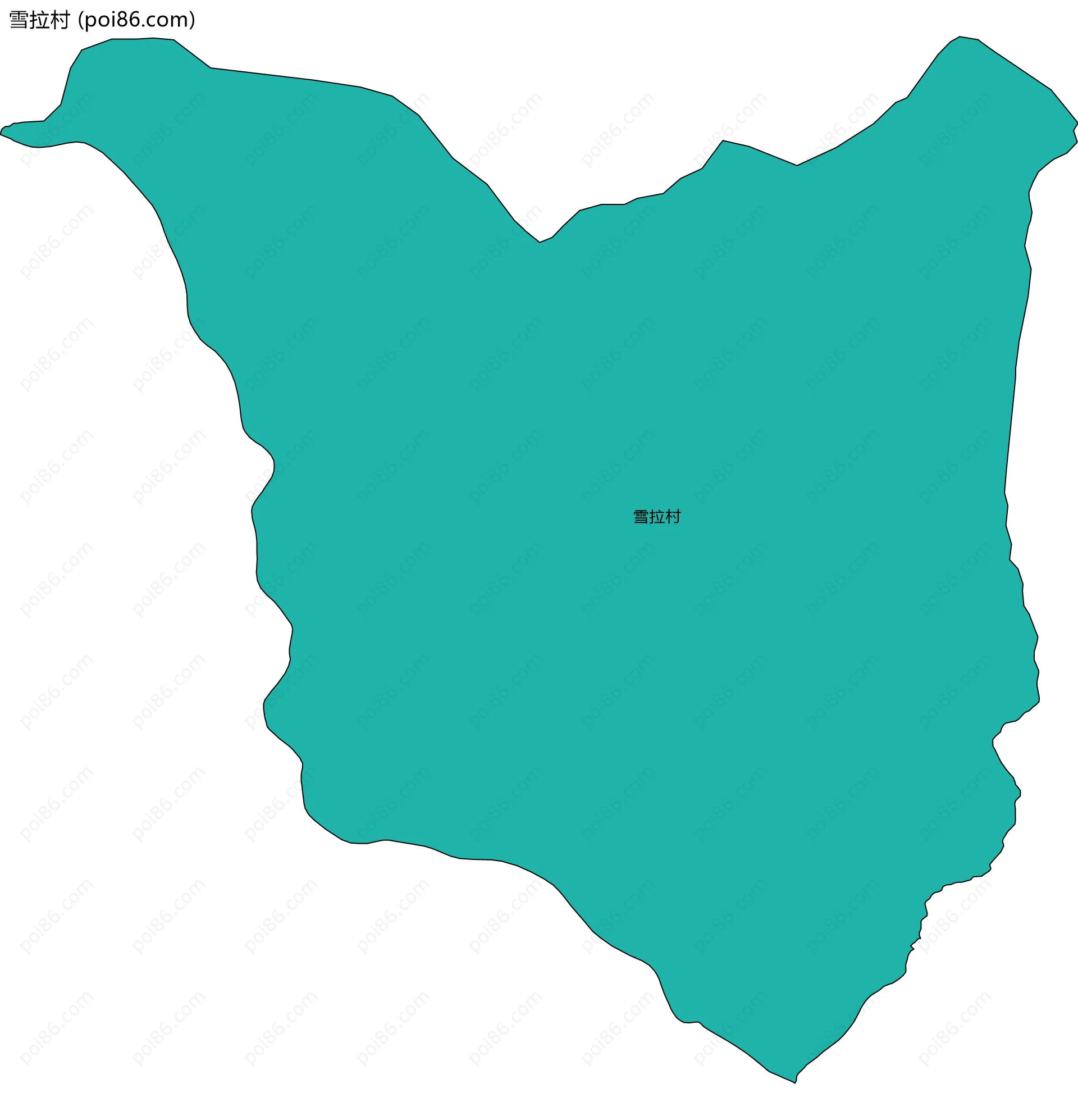 雪拉村边界地图
