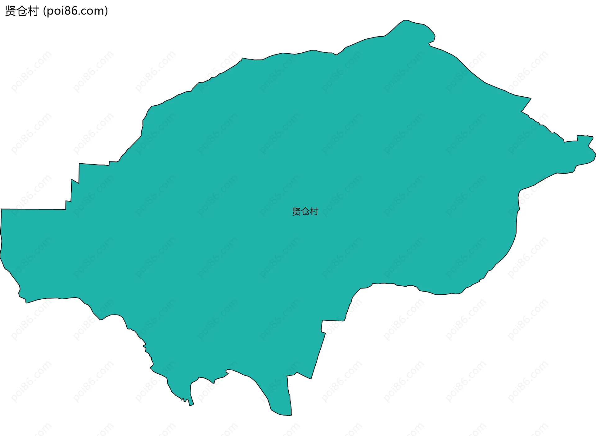 贤仓村边界地图