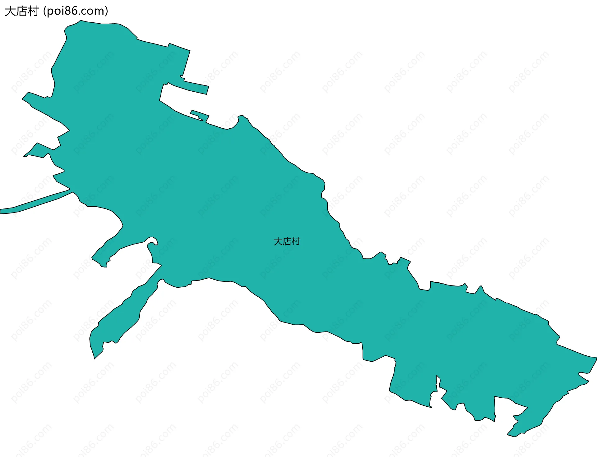 大店村边界地图