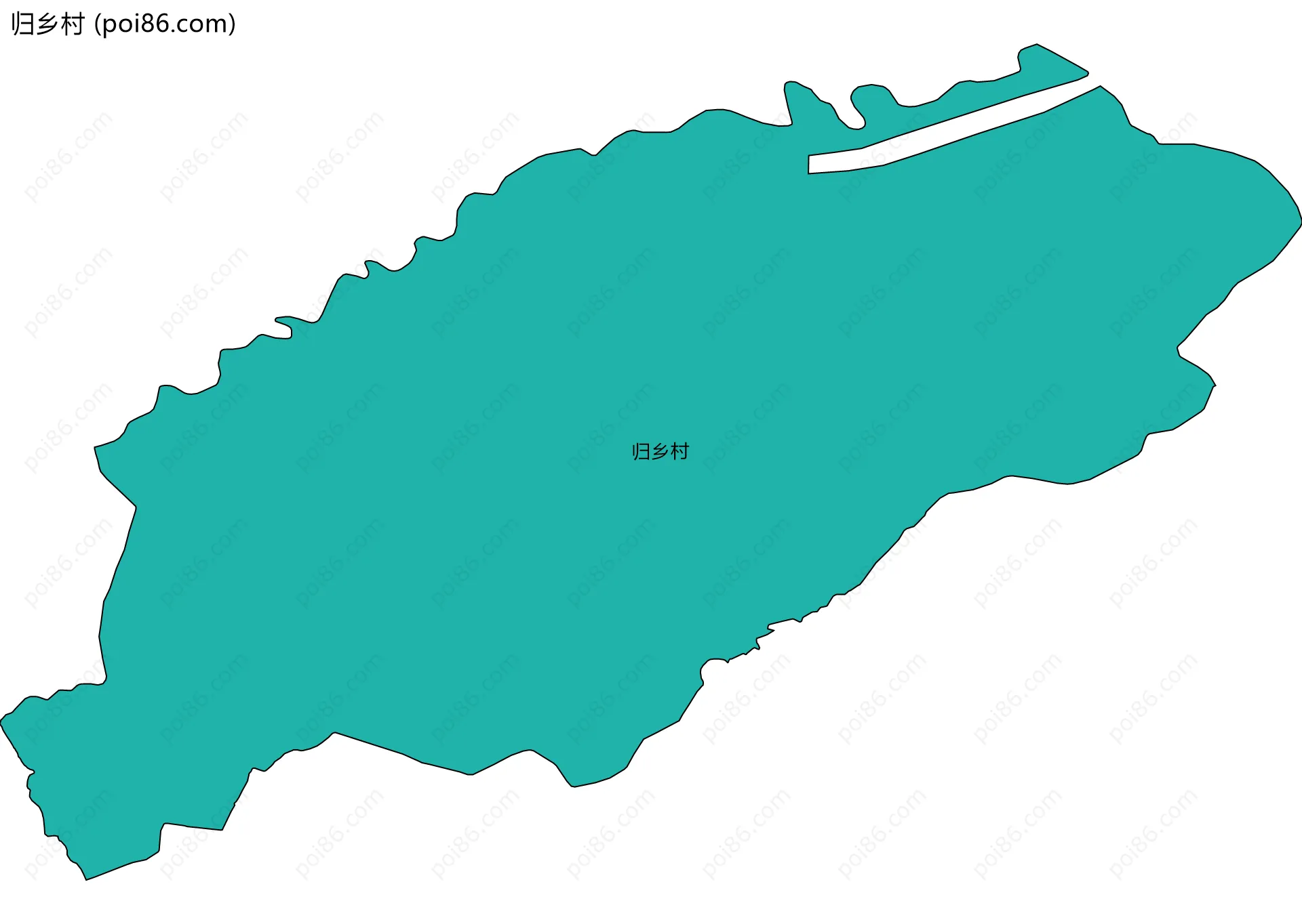 归乡村边界地图