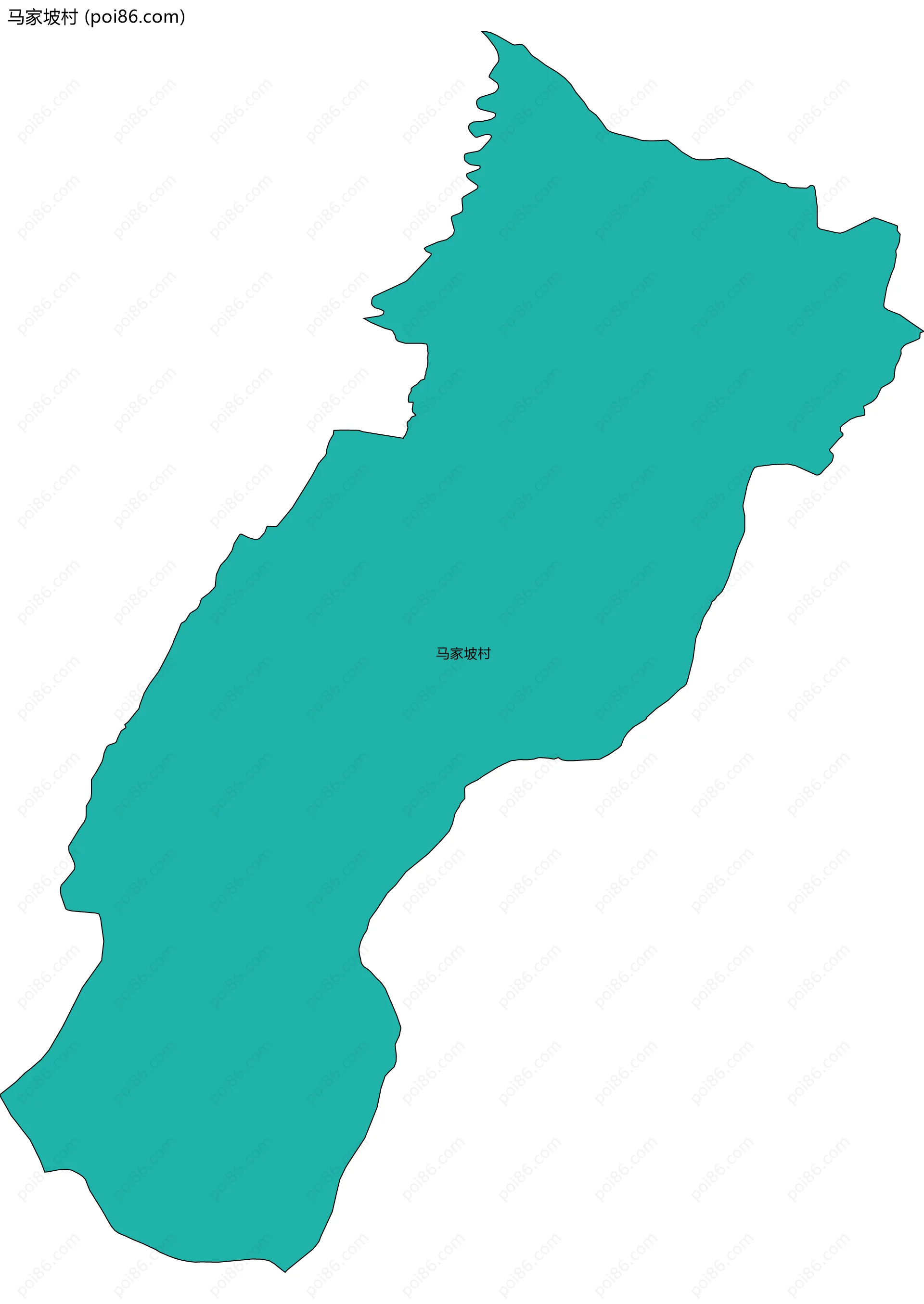 马家坡村边界地图