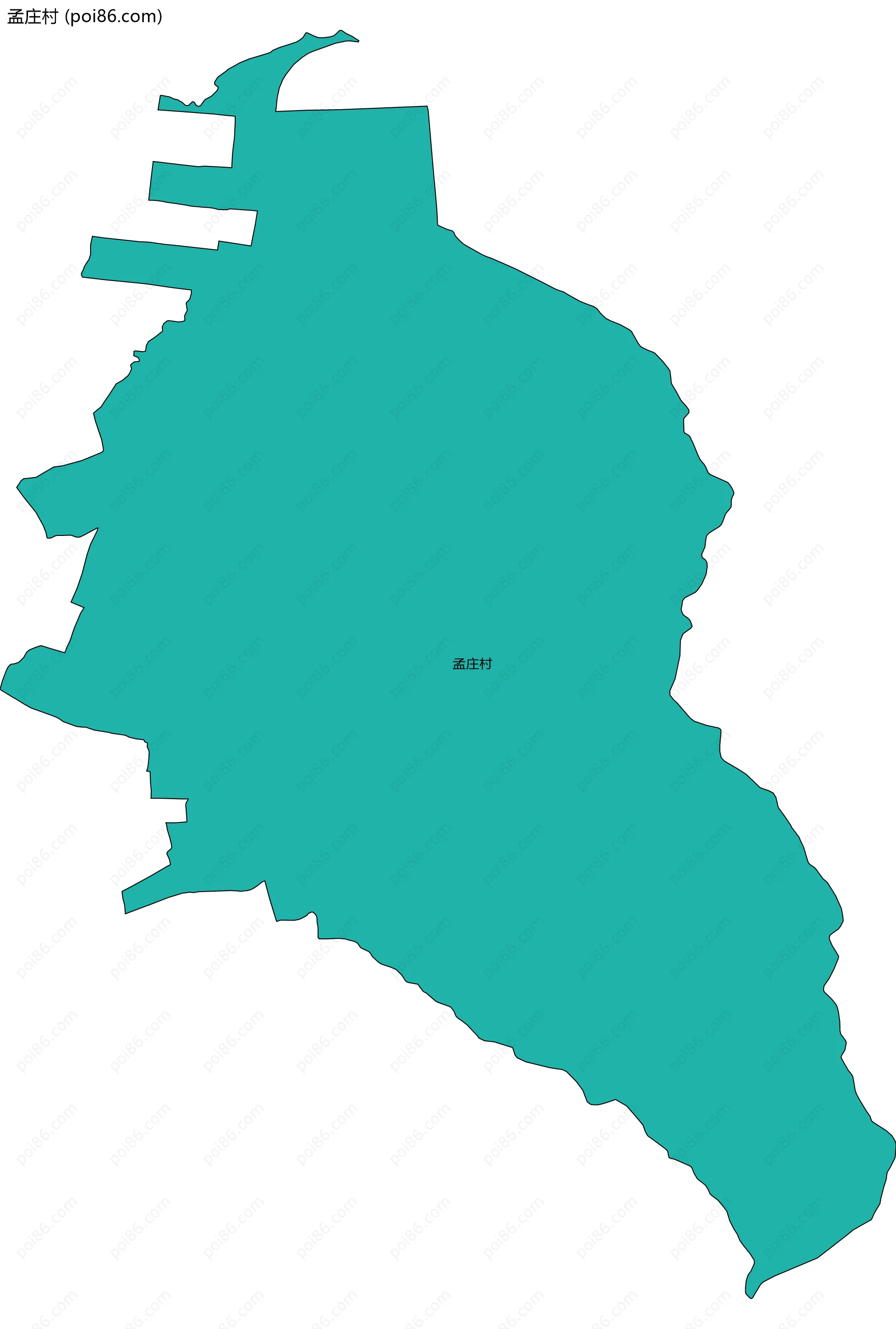 孟庄村边界地图